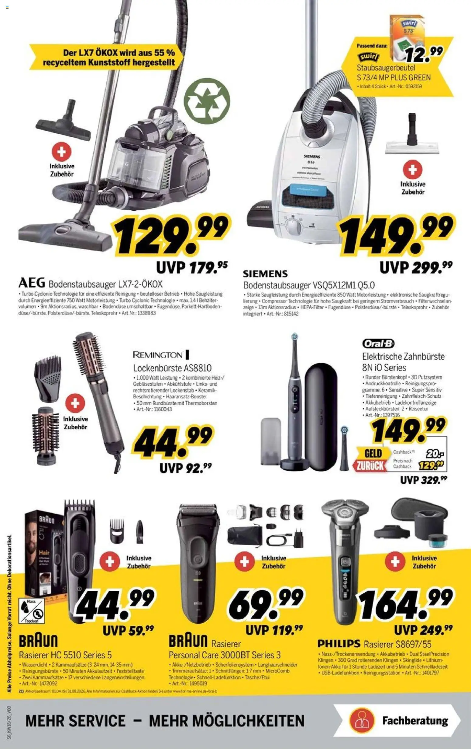 Medimax Prospekt 	 – gültig ab 24.04.2026 | Seite: 6 | Produkte: Philips, AEG, Rasierer, Zahnbürste