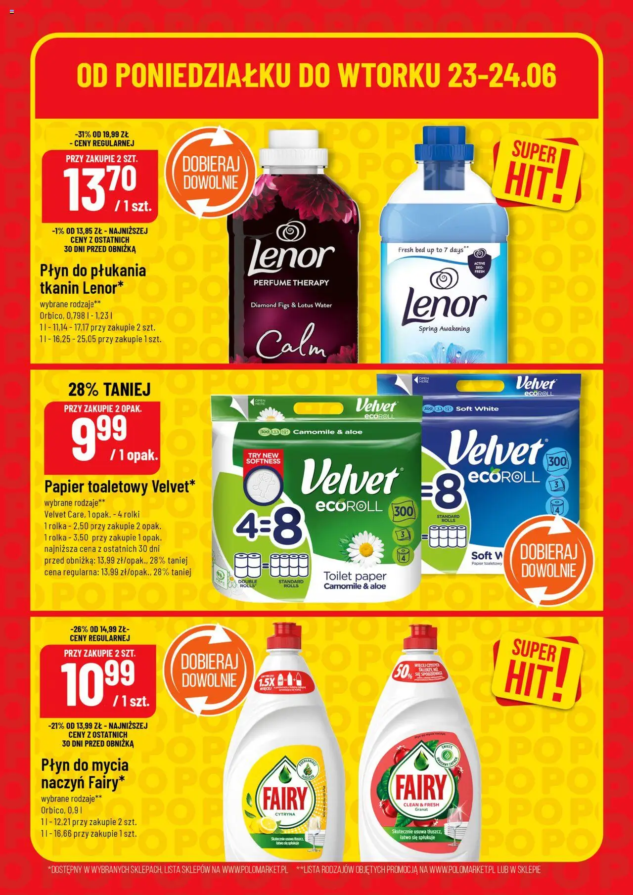 POLOmarket Gazetka - Super Hity od 23.06.2025 | Strona: 6 | Produkty: Cytryna, Rolki, Płyn do płukania tkanin, Płyn do mycia naczyń
