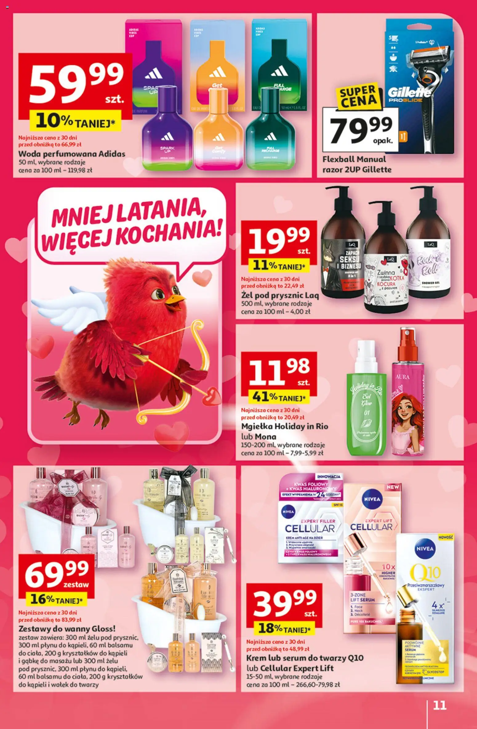Auchan Gazetka - 30 Lat Hipermarket od 05.02.2026 | Strona: 11 | Produkty: Prysznic, Żel pod prysznic, Krem, Serum do twarzy