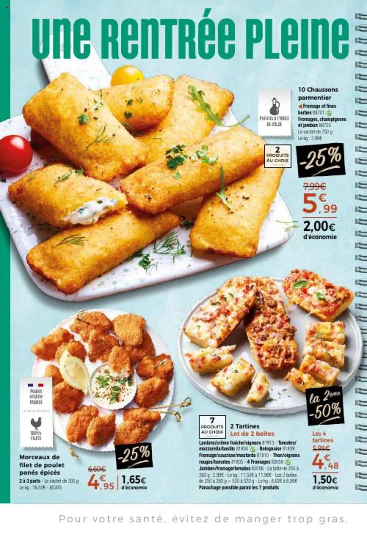  | Page: 4 | Produits: Mozzarella, Fromage, Jambon, Chaussons