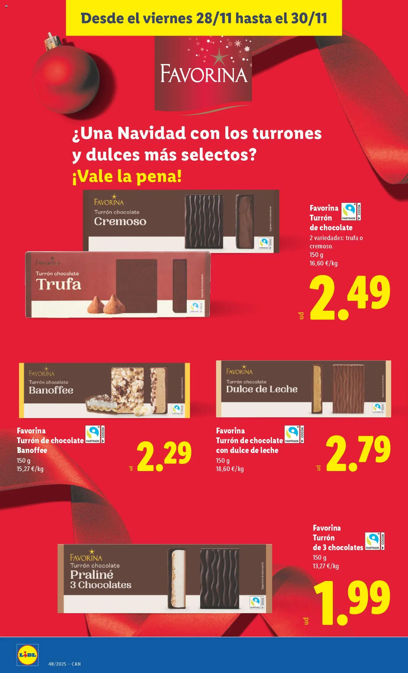 Lidl - Canarias  │ válido desde el 24.11.2025 | Página: 30 | Productos: Leche, Chocolate