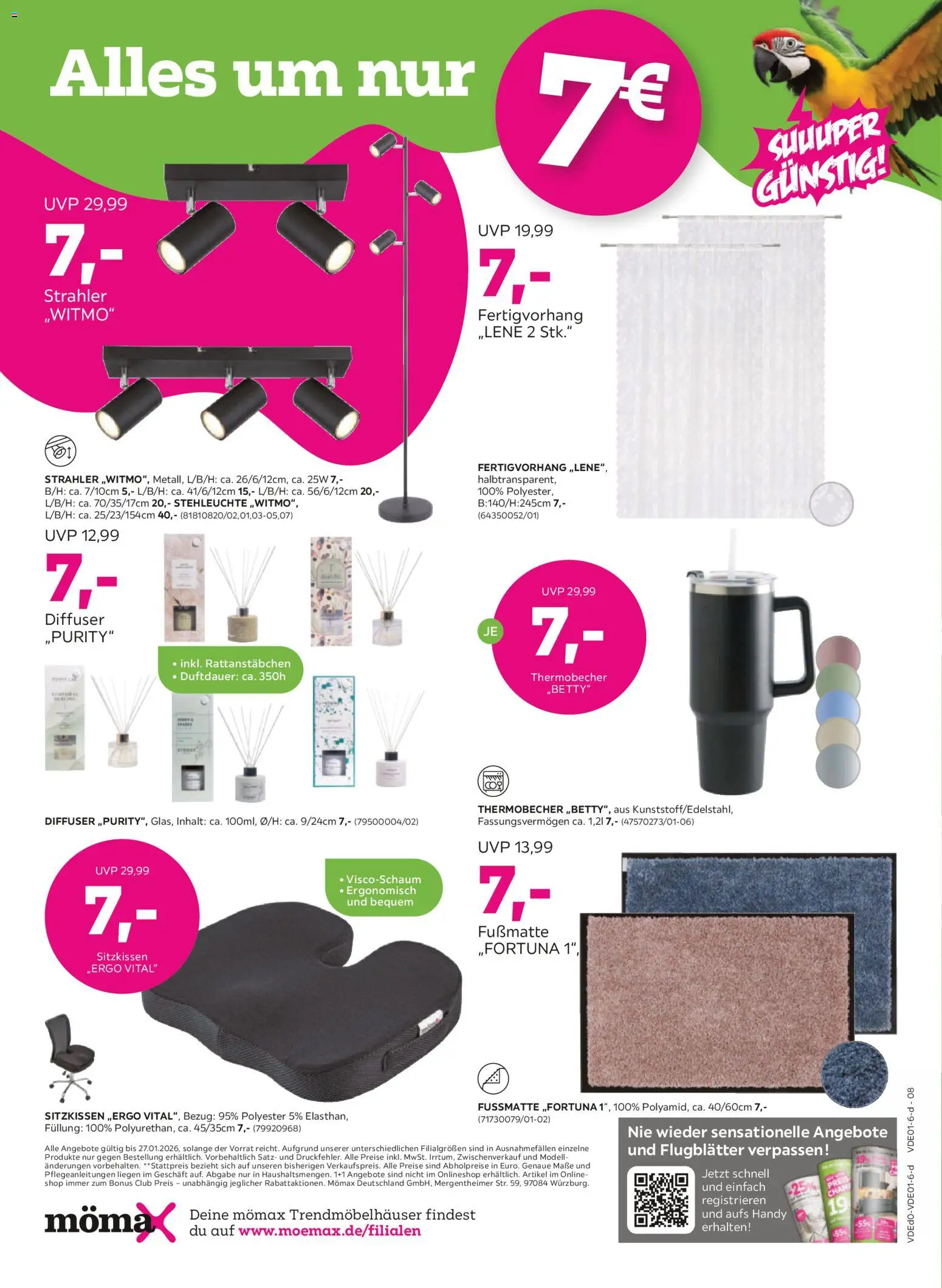 Mömax Prospekt 	 – gültig ab 19.01.2026 | Seite: 16 | Produkte: Fußmatte