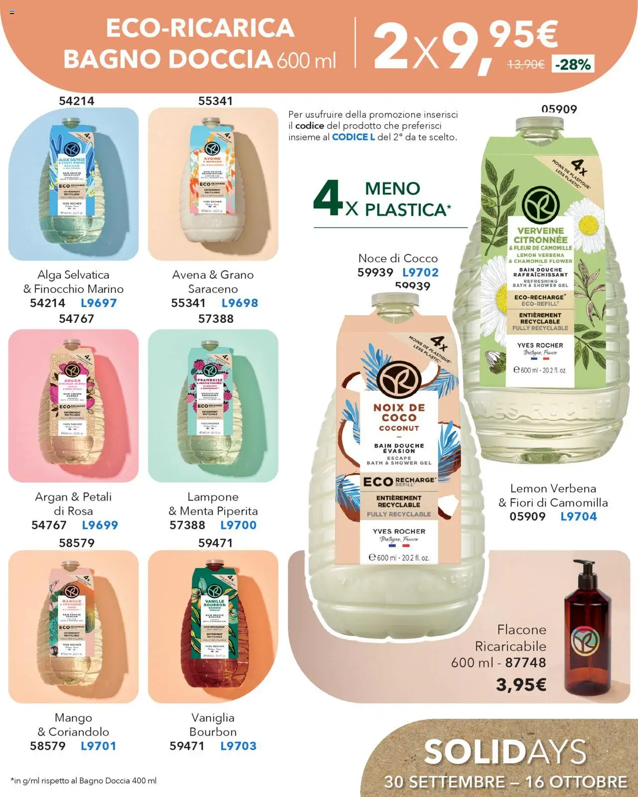 Volantino Yves Rocher del 30.09.2025 | Pagina: 2 | Prodotti: Bourbon, Mango, Lampone, Doccia