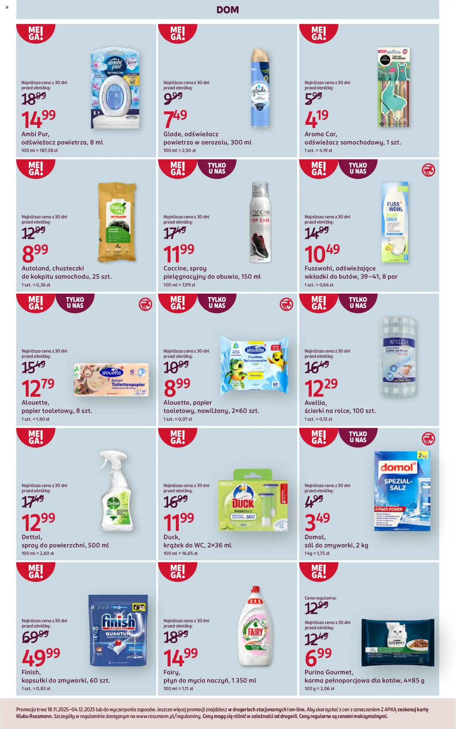 Rossmann Gazetka od 18.11.2025 | Strona: 3 | Produkty: Odświeżacz, Top, Finish, Sól