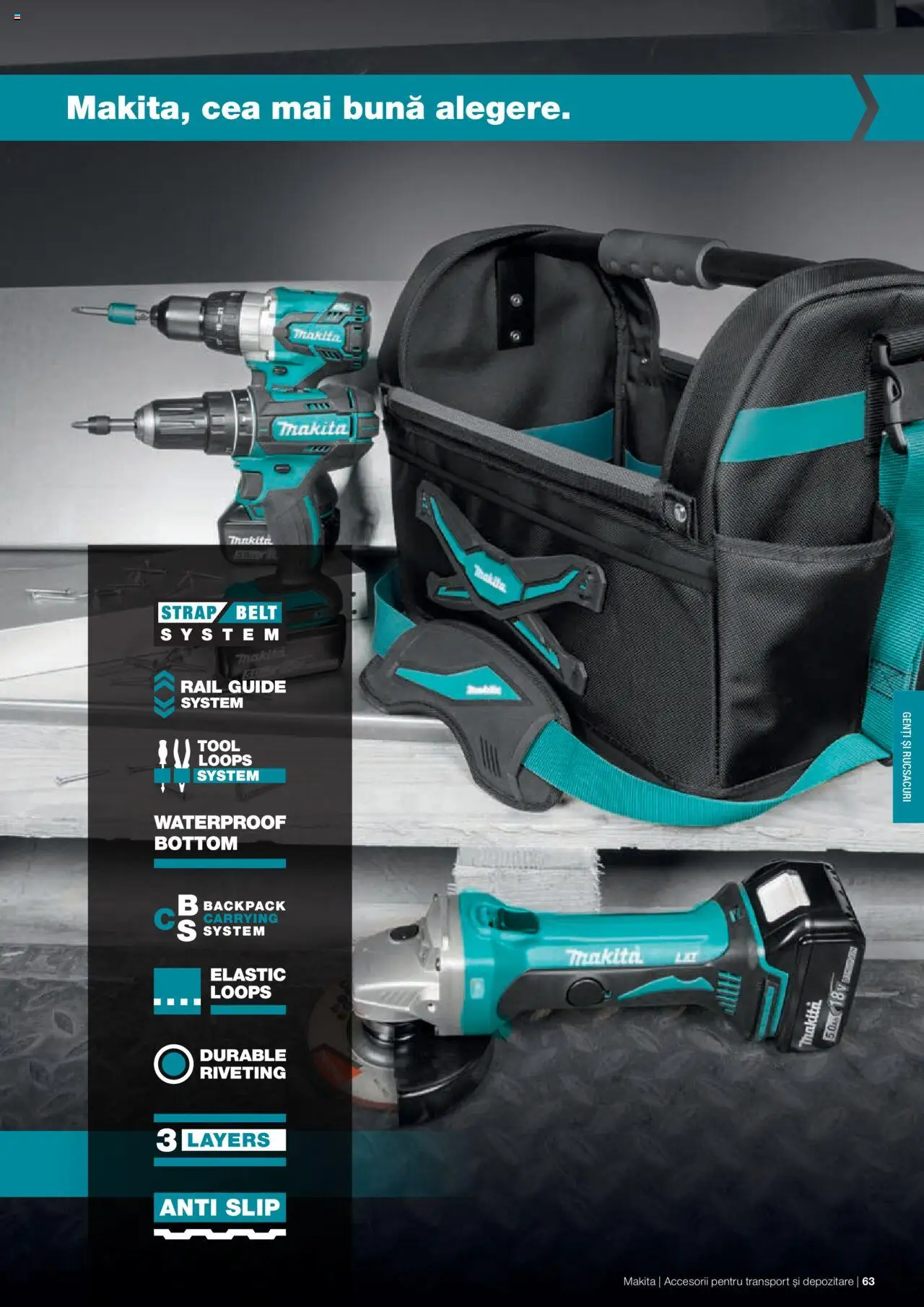 Makita catalog - Accesorii pentru transport si depozitare   – valabil de la 06.09.2021 | Pagină: 63