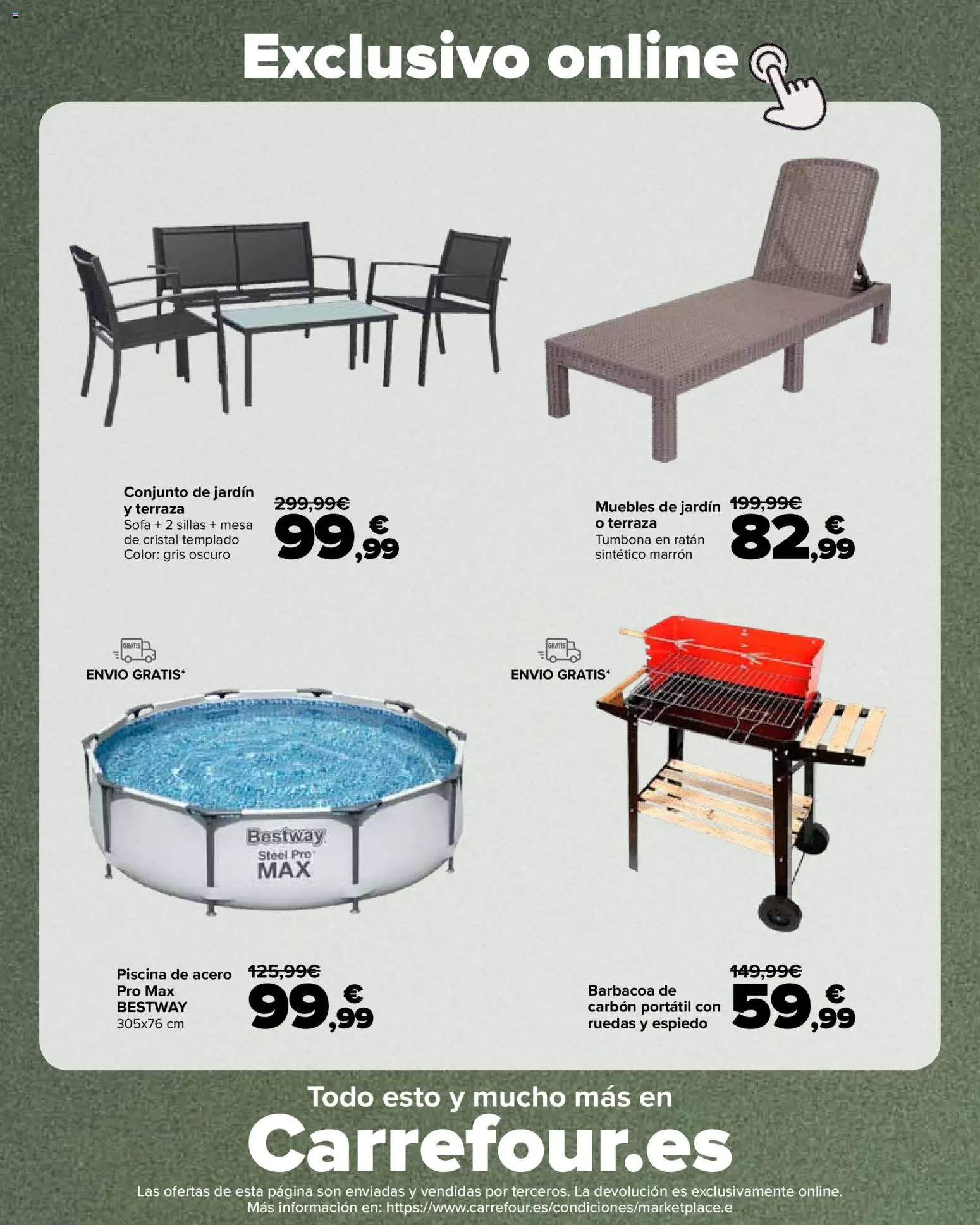 Carrefour Jardin │ válido desde el 14.04.2026 | Página: 34 | Productos: Muebles, Tumbona, Barbacoa, Muebles de jardín