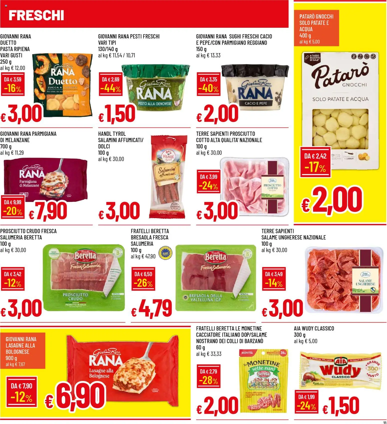 Volantino Galassia del 05.02.2026 | Pagina: 11 | Prodotti: Prosciutto Crudo, Patate, Acqua, Latte