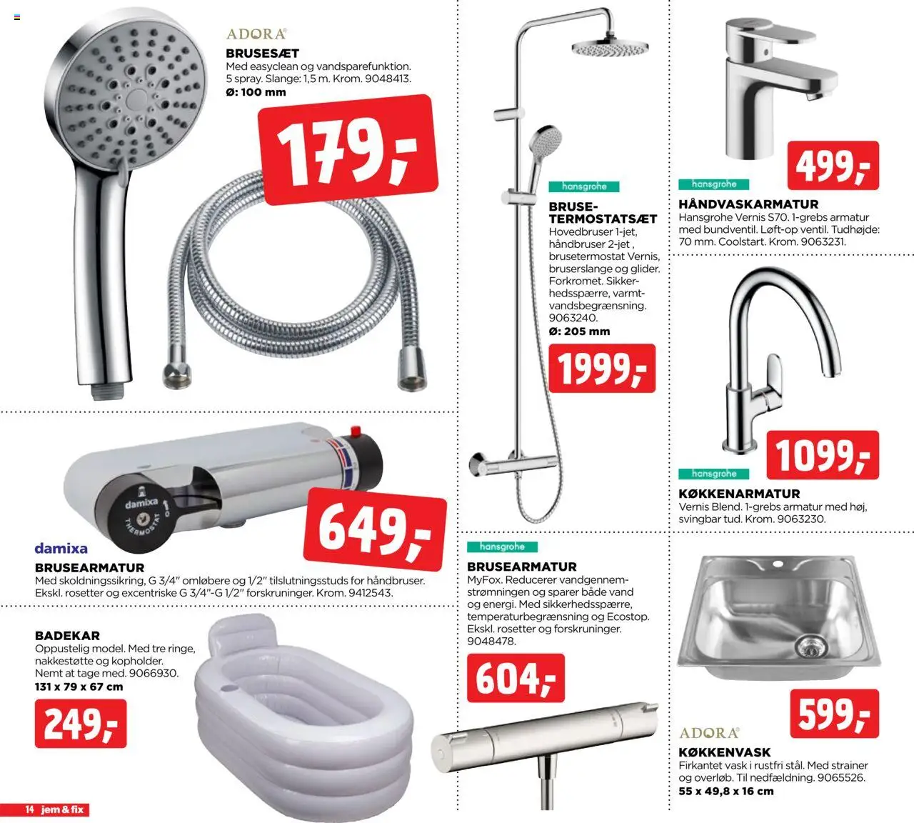 Jem & fix Tilbudsavis gyldig fra 10.08.2025 | Side: 14 | Produkter: Badekar