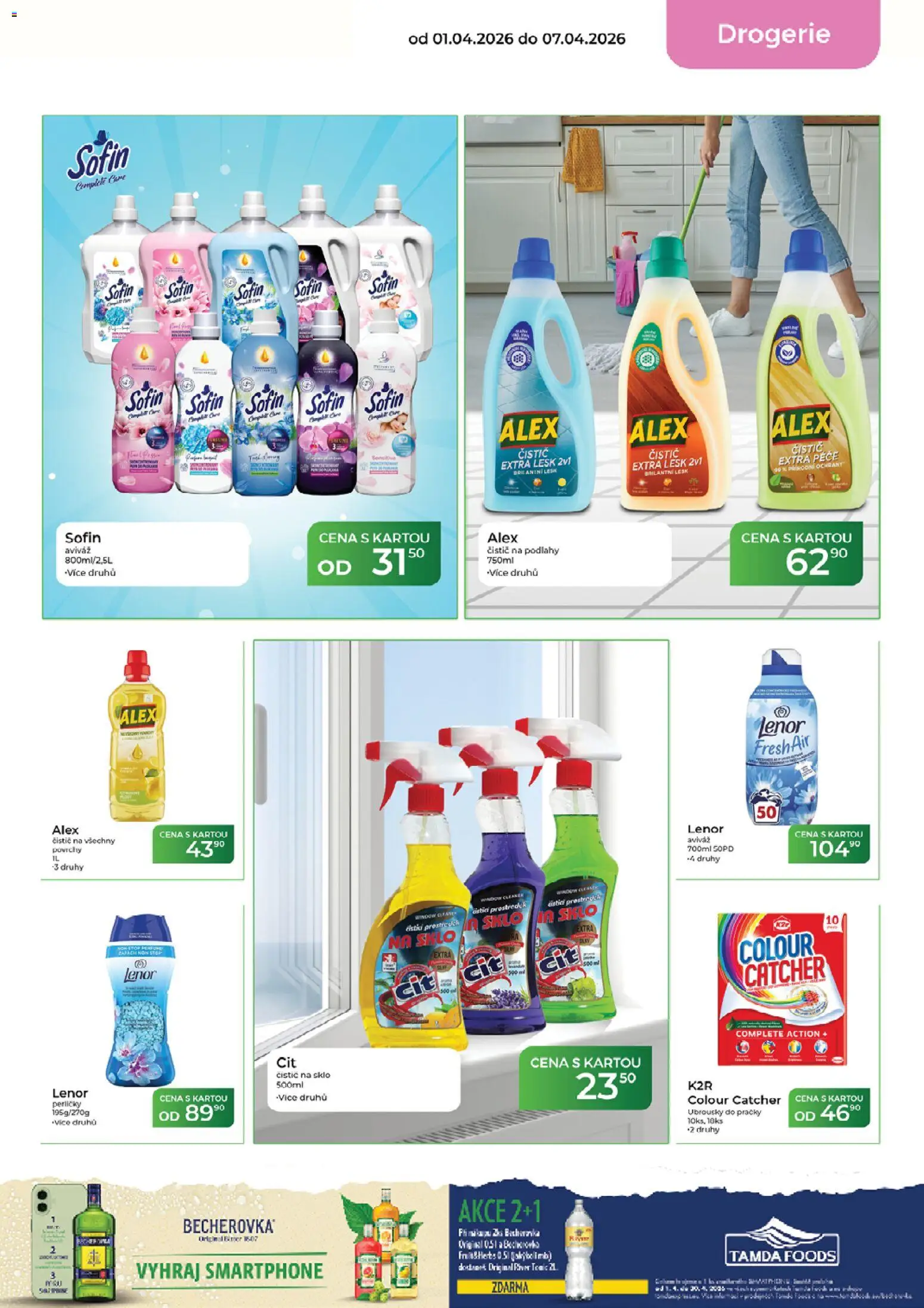 Tamda Foods leták od 01.04.2026 | Strana: 53 | Produkty: Ubrousky, Pračky, Becherovka, Drogerie