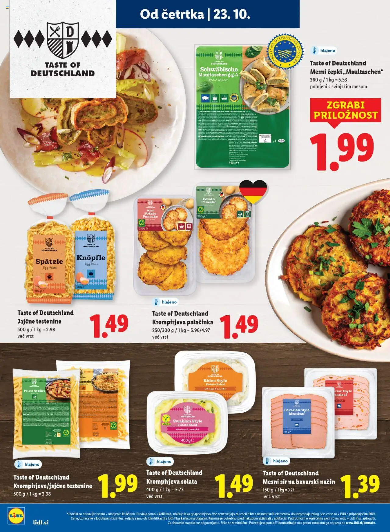 Novi Lidl katalog ponudbe – veljaven od 23.10.2025 | Stran: 24 | Izdelki: Sir, Testenine, Solata
