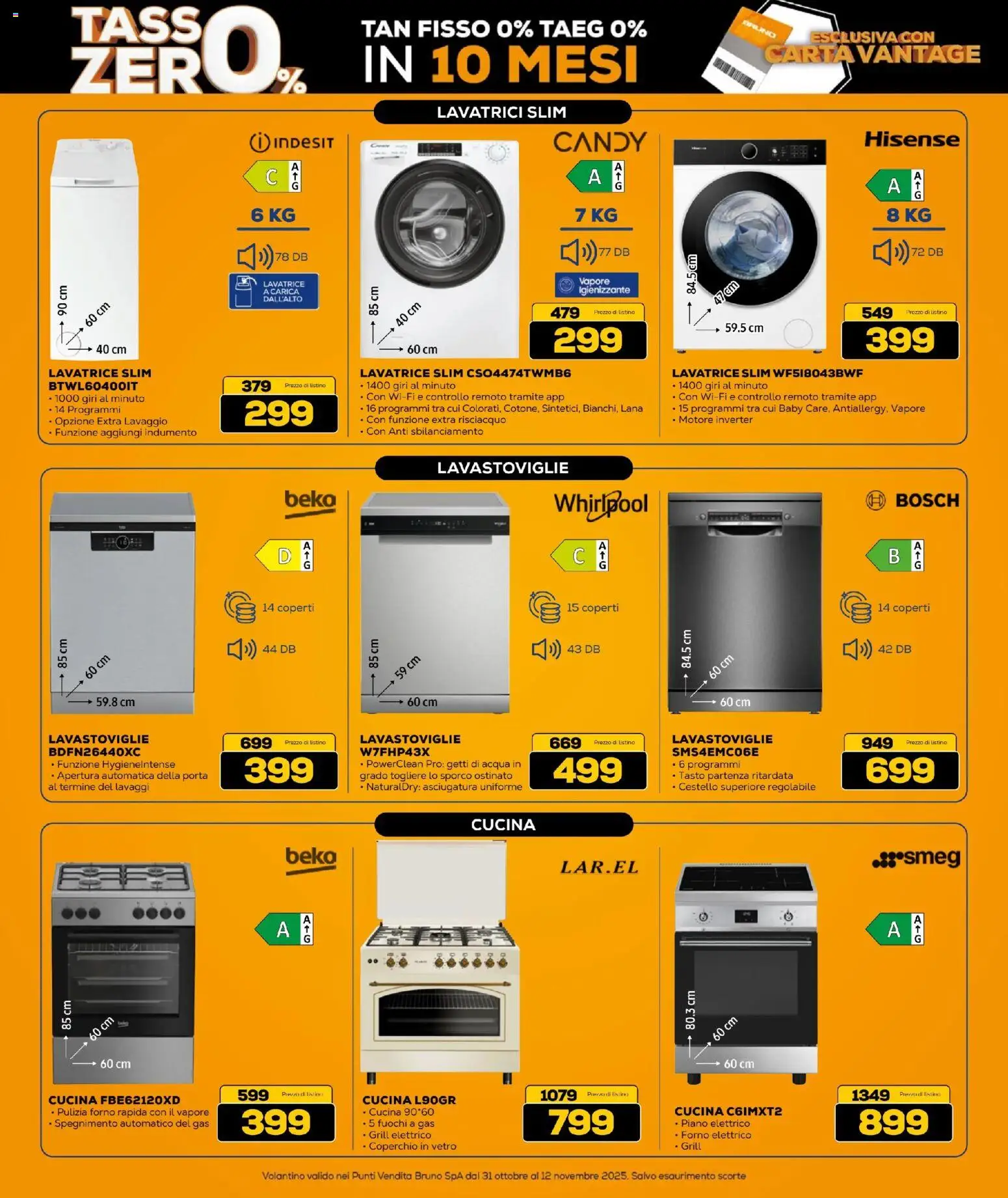 Volantino BRUNO del 31.10.2025 | Pagina: 17 | Prodotti: Acqua, Lavastoviglie, Forno, Forno elettrico