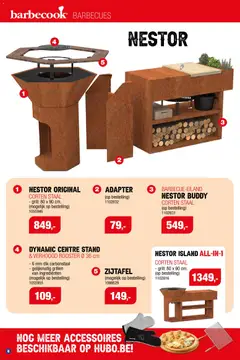 Hubo Barbecues en zwembaden - Voorbeeld van een folder van Hubo, geldig van 07.04.2026 | Pagina: 8 | Producten: Adapter, Grill, Rooster