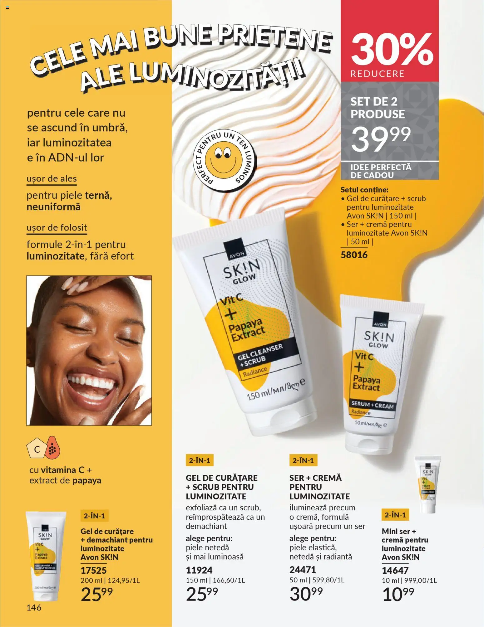 Noul catalog Avon – valabil de la 01.12.2025 | Pagină: 146 | Produse: Demachiant, Gel de curățare, Scrub, Boncuklu Oyuncakları