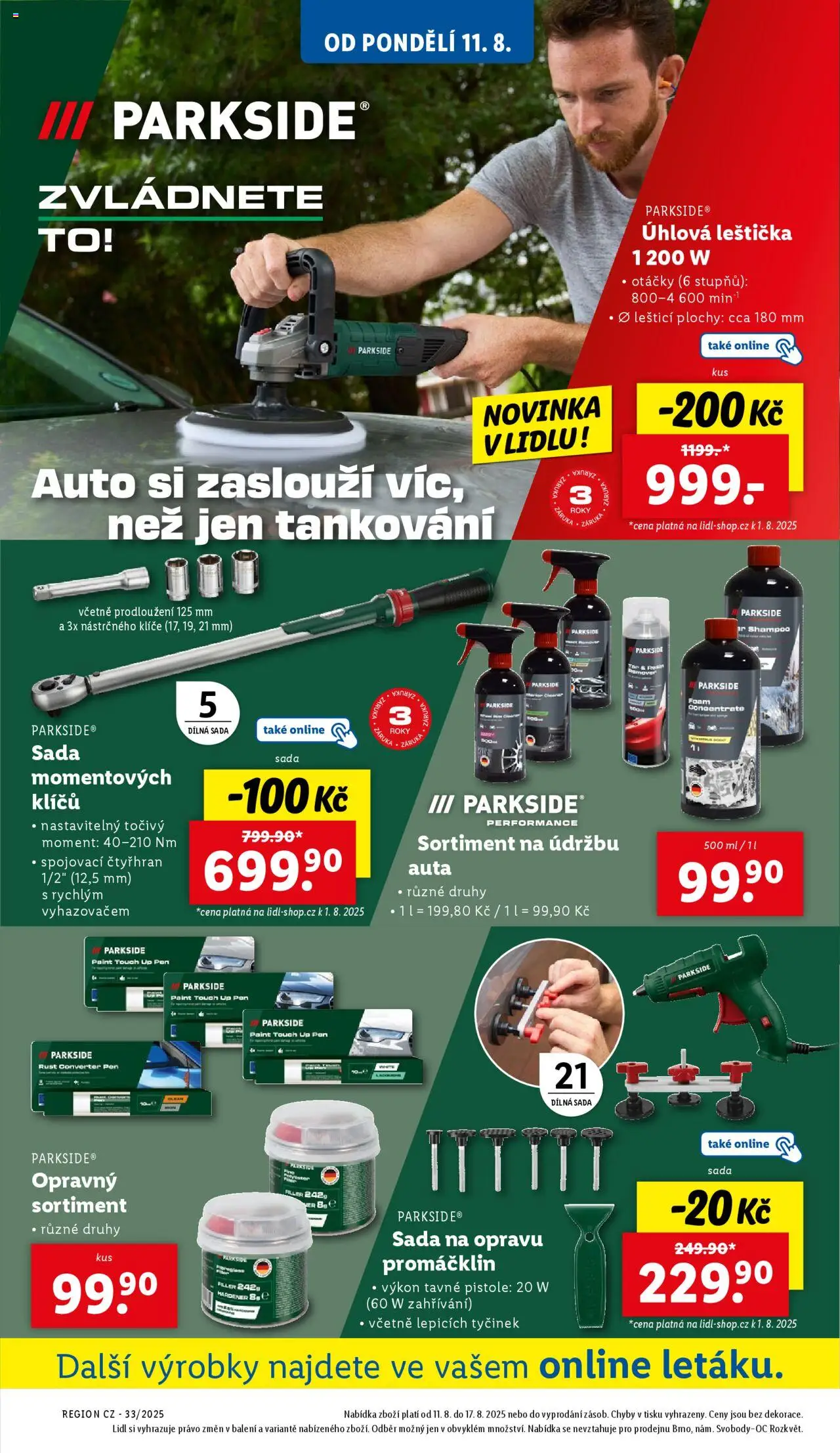 Lidl leták - Spotřební zboží od 11.08.2025 | Strana: 10 | Produkty: Leštička, Parkside