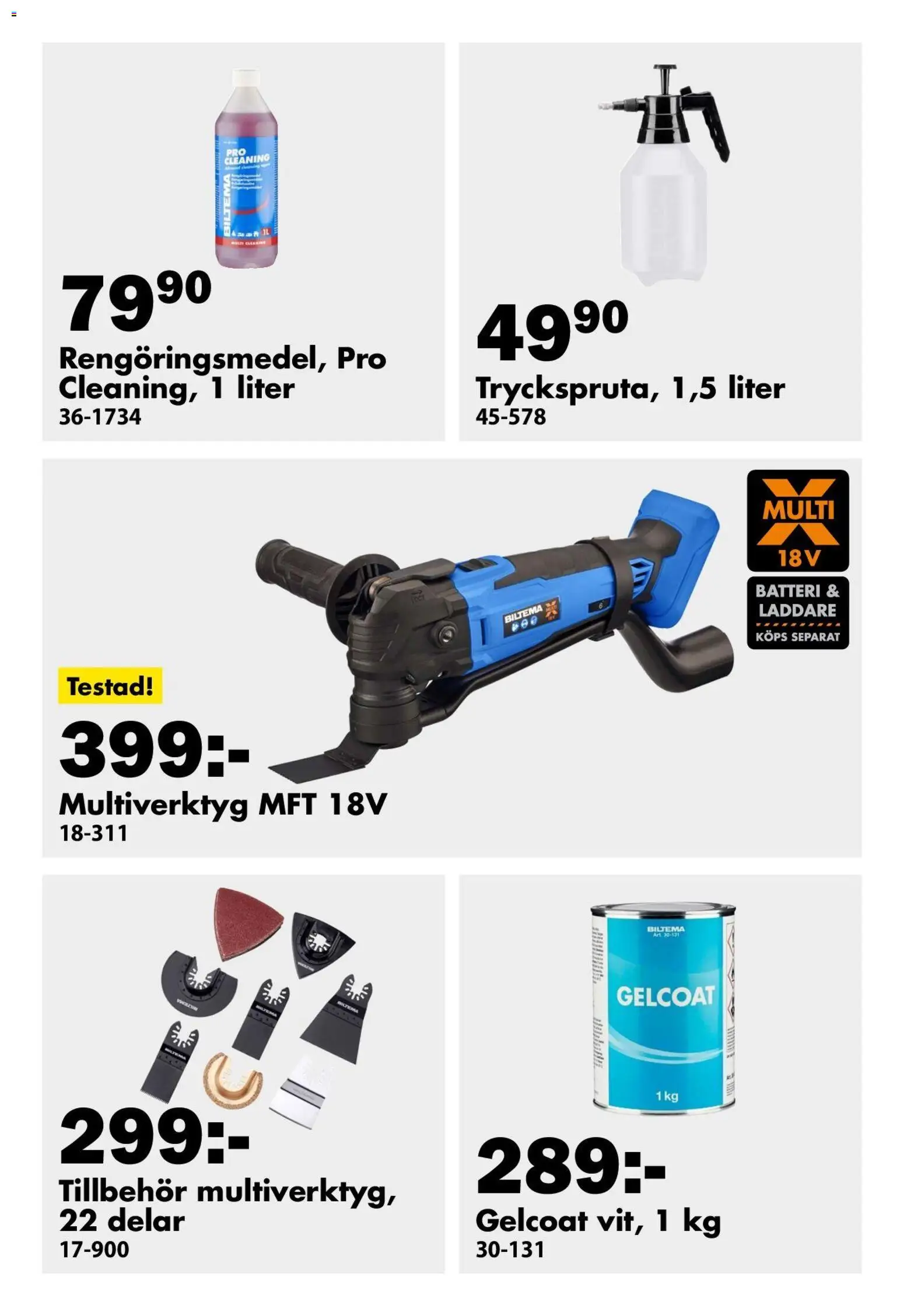 Biltema reklamblad aktuell från 09.03.2026 | Sida: 7 | Produkter: Batteri, Laddare