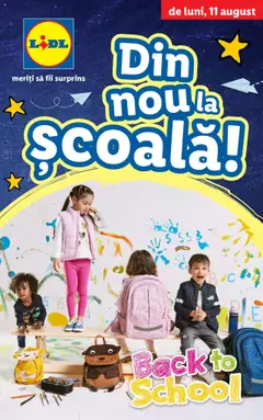 Lidl - Din nou la școală! – previzualizare al pliantului de la Lidl valabil de la 11.08.2025