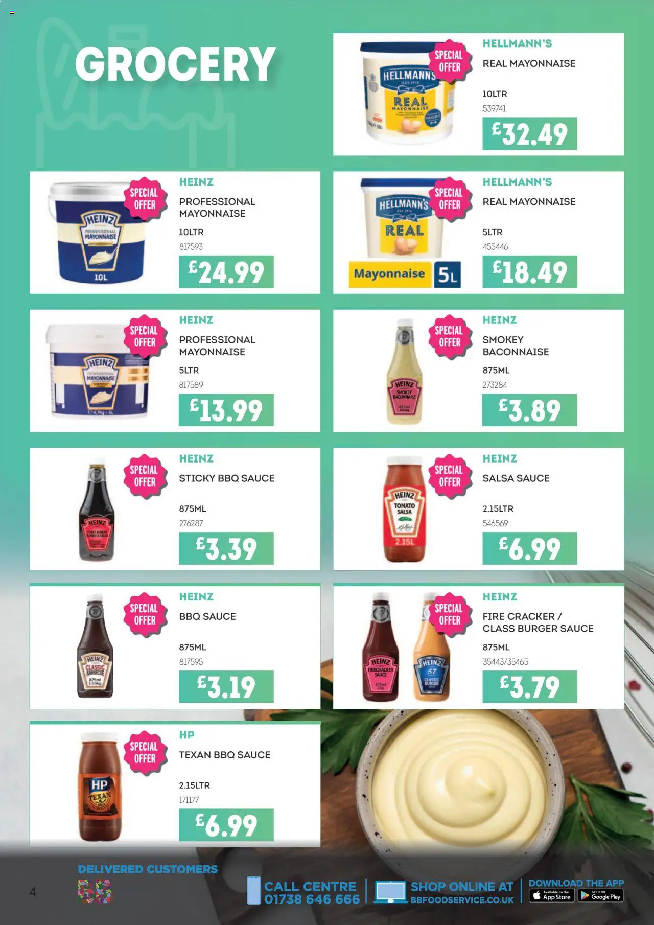  | Page: 4 | Products: Sauce, Burger, Mayonnaise