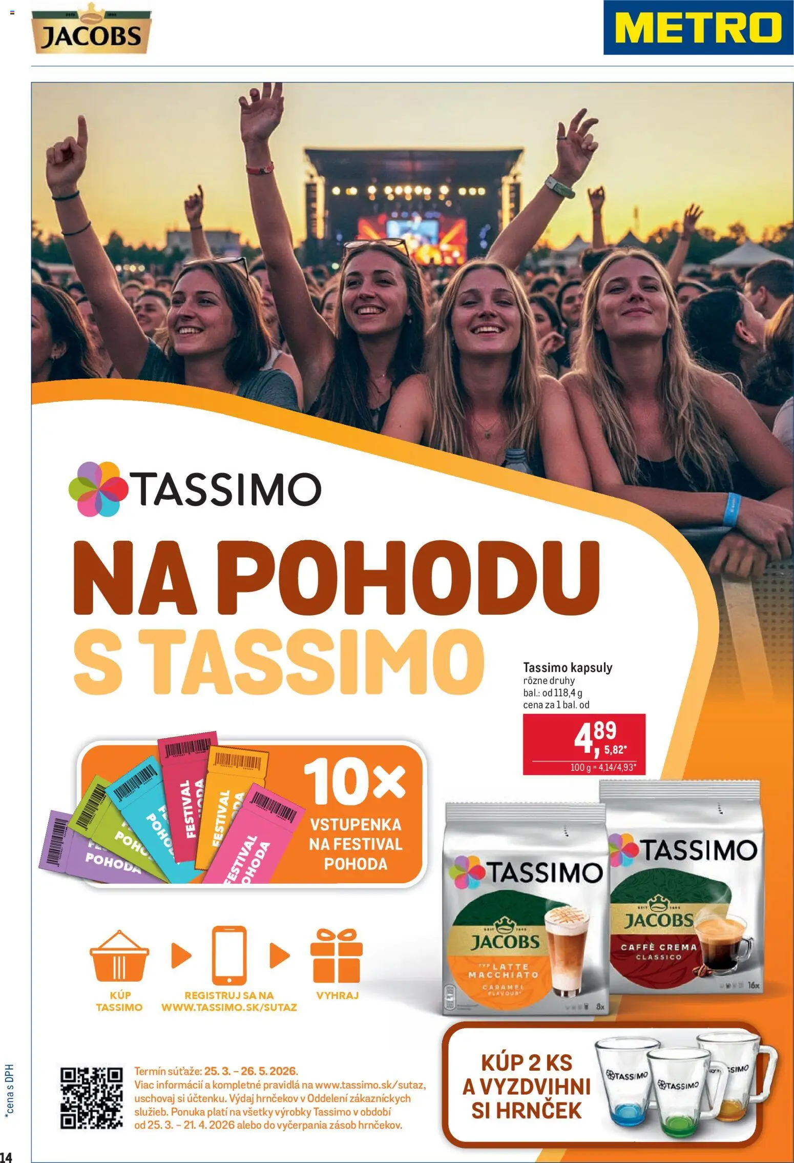 Nové Metro akcie – leták je platný od 25.03.2026 | Strana: 14 | Produkty: Tassimo