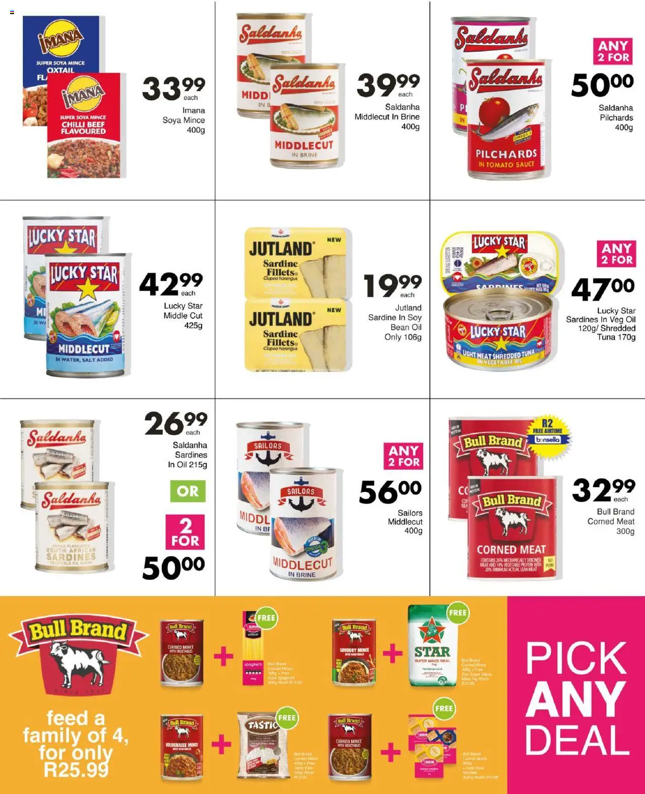 New Save catalogue – valid from 11.09.2025 | Page: 19 | Products: Pilchards, Corned meat, Vegetables, Sauce