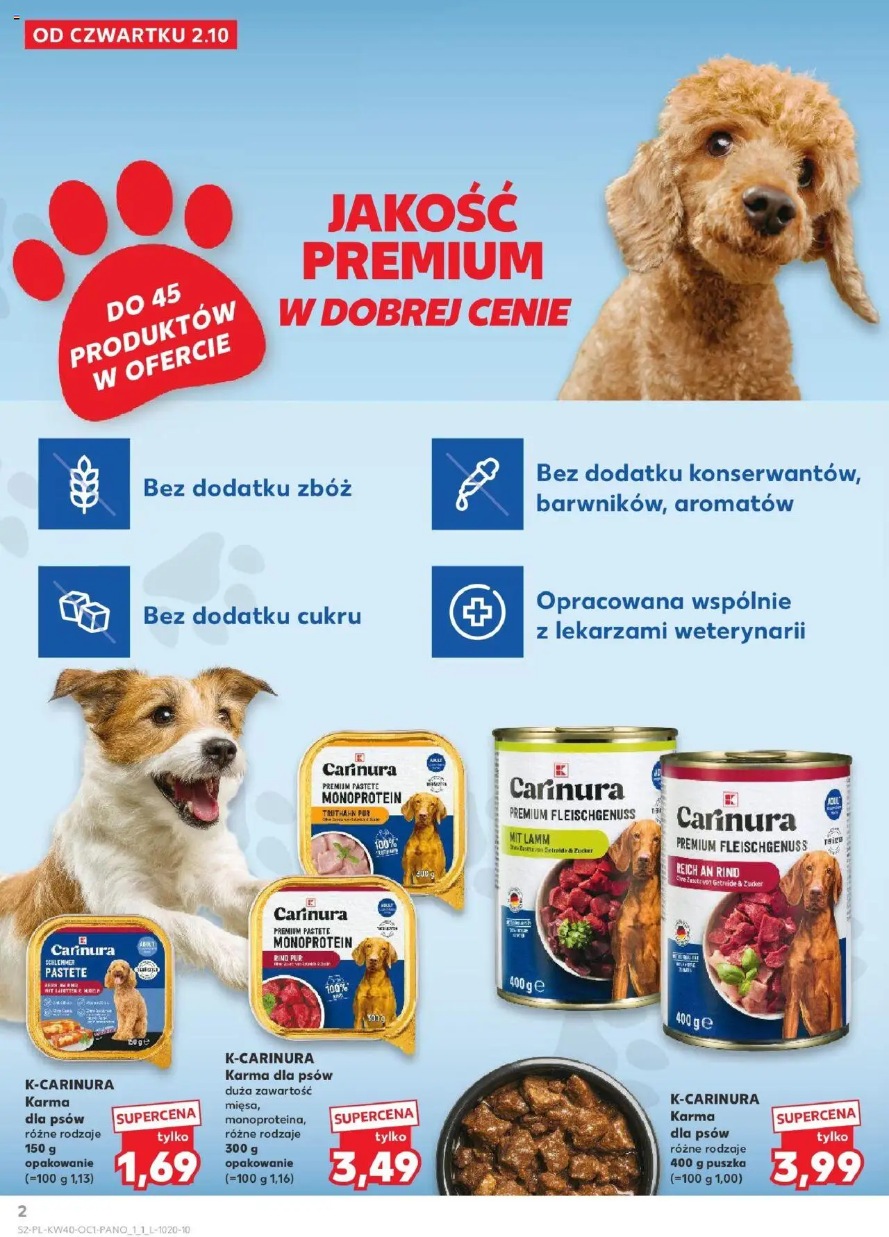Kaufland gazetka - Zwierzęta od 02.10.2025 | Strona: 2 | Produkty: Karma dla psów