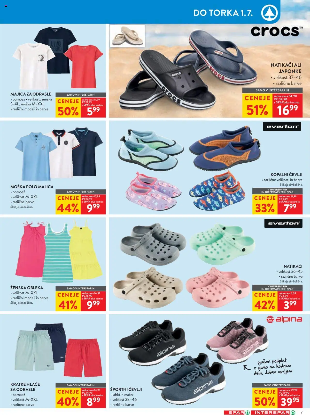 Spar katalog 25/25 │ velja od 18.06.2025 | Stran: 7 | Izdelki: Majica, Cevlji, Natikaci, Japonke