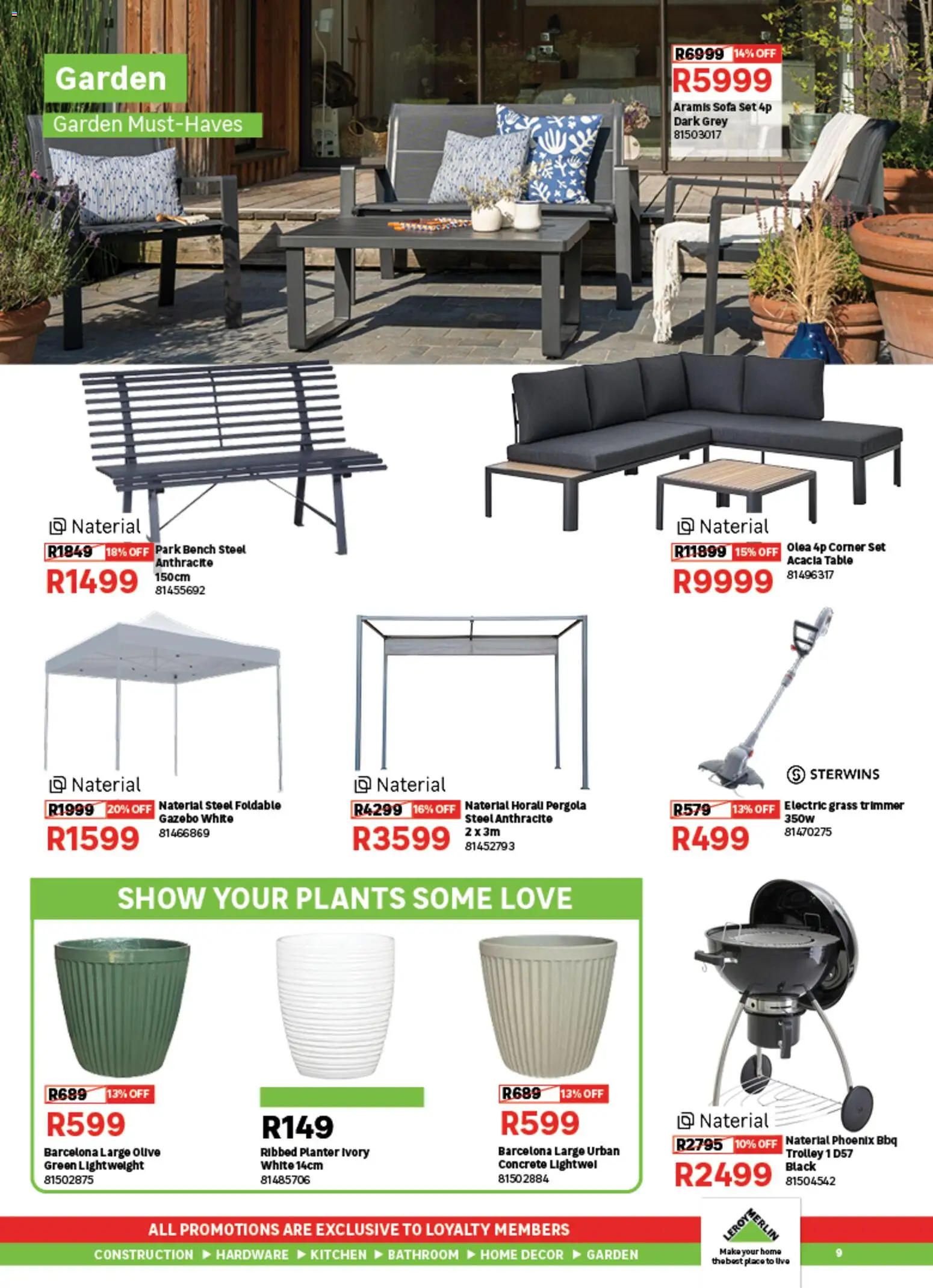 New Leroy Merlin catalogue – valid from 06.02.2026 | Page: 9 | Products: Sofa, Table, Light