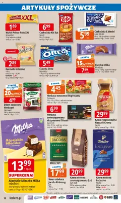 E.Leclerc Gazetka od 19.08.2025 | Strona: 10 | Produkty: Nescafe, Tchibo, Ciastka Oreo, Kawa