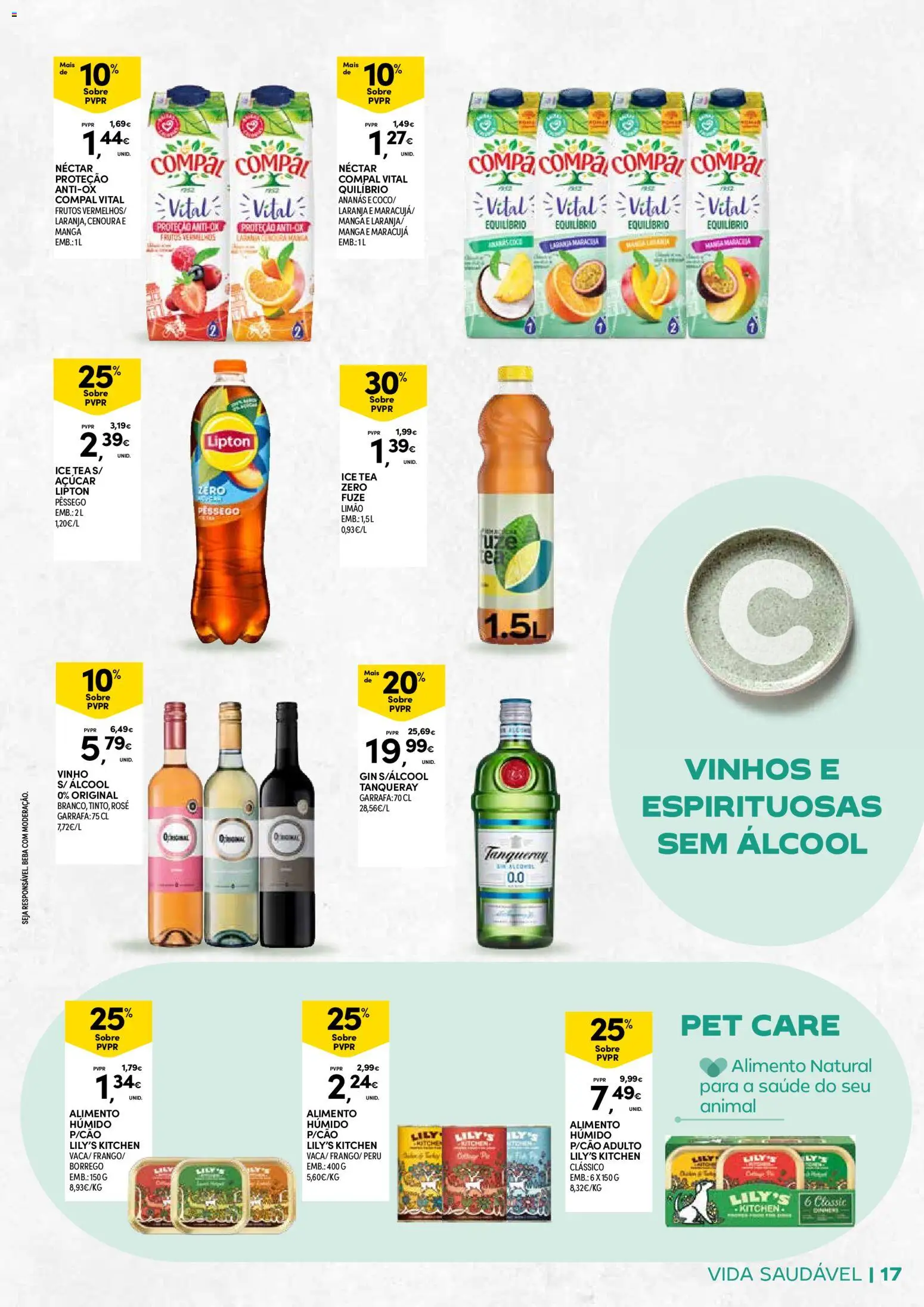 Continente - Açores: Vida Saudável │ válido de 20.01.2026 | Página: 17 | Produtos: Peru, Vinho, Açúcar, Gin