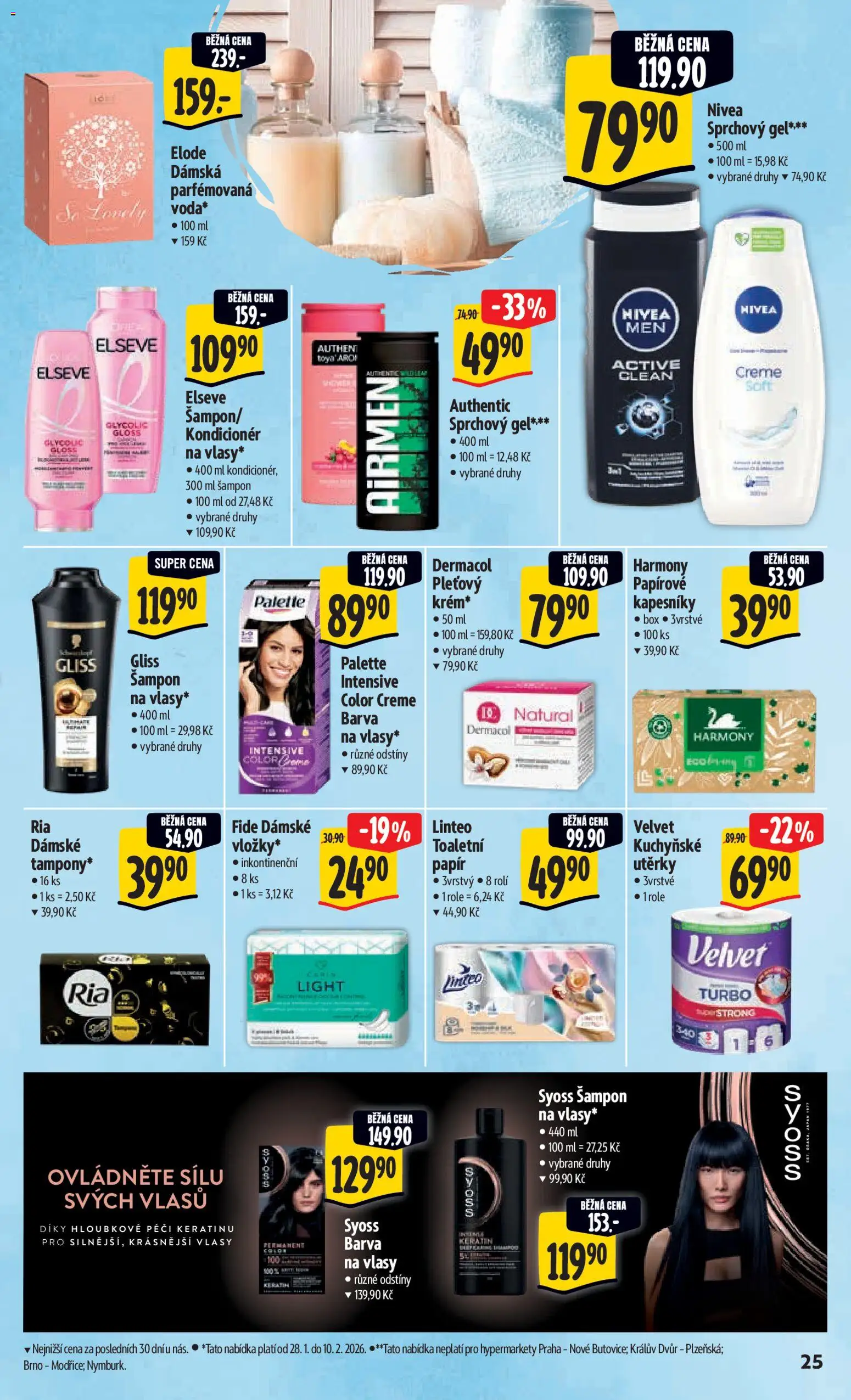 Albert leták - Hypermarket od 28.01.2026 | Strana: 32 | Produkty: Sprchový gel, Box, Velvet, Kondicionér