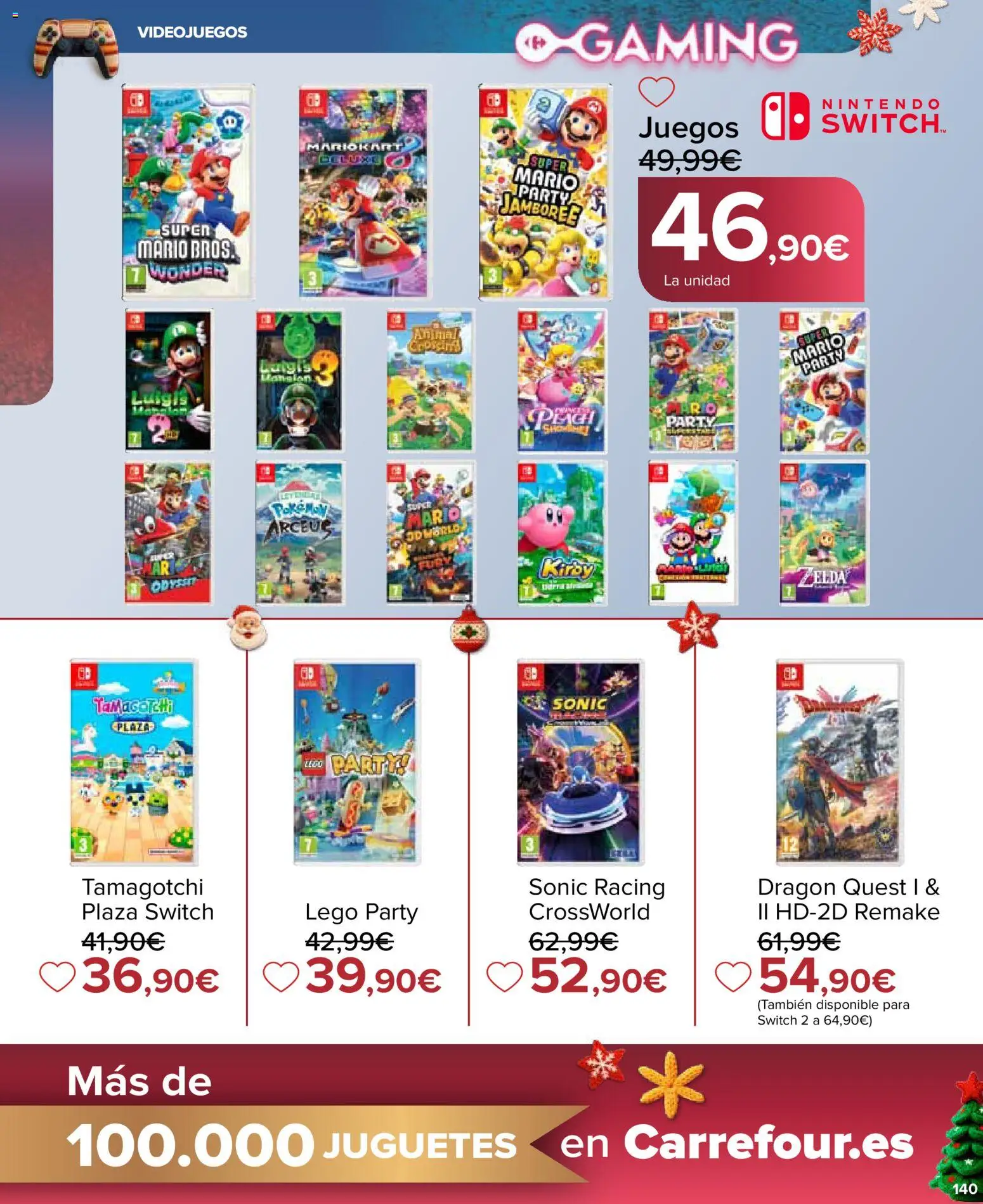 Carrefour Juguetes │ válido desde el 07.11.2025 | Página: 140 | Productos: Nintendo, Juguetes