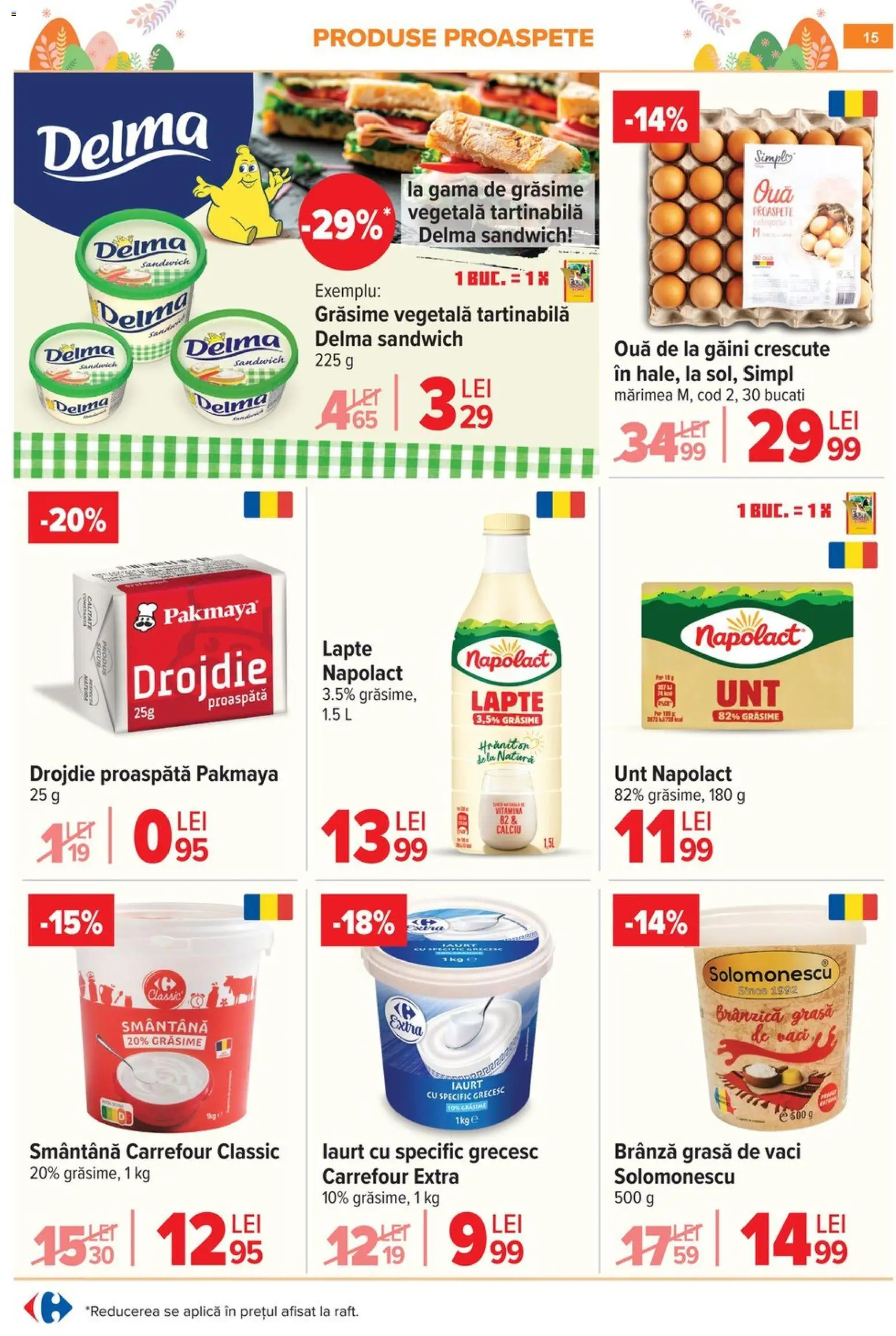 Noul catalog Carrefour – valabil de la 06.04.2026 | Pagină: 21 | Produse: Lapte, Unt, Brânză, Smântână