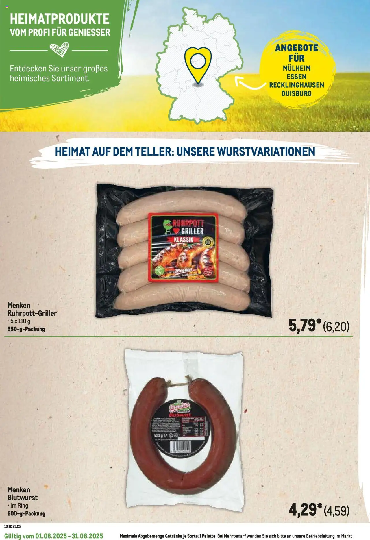 Metro Regionaler Flyer - gültig ab dem 01.08.2025 | Seite: 20 | Produkte: Griller