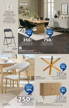 JYSK Gazetka od 10.09.2025 | Strona: 4 | Produkty: Stół, Krzesło, Kredens