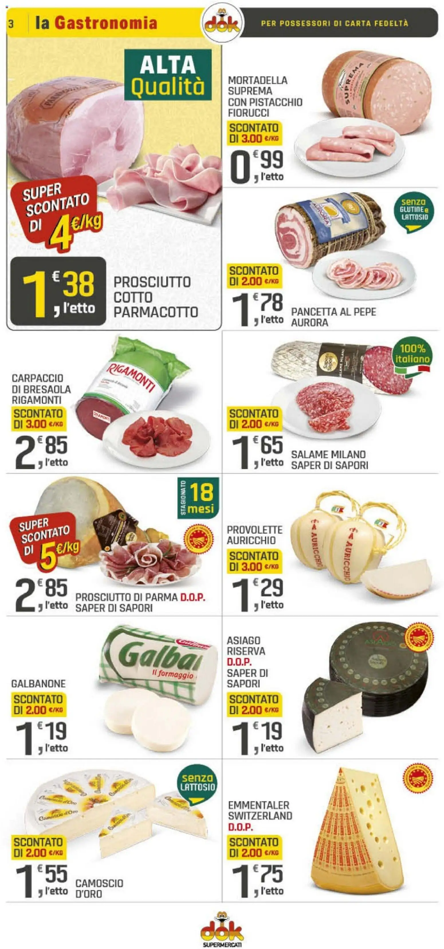 Volantino DOK del 19.02.2026 | Pagina: 3 | Prodotti: Salame, Bresaola, Pepe, Formaggio