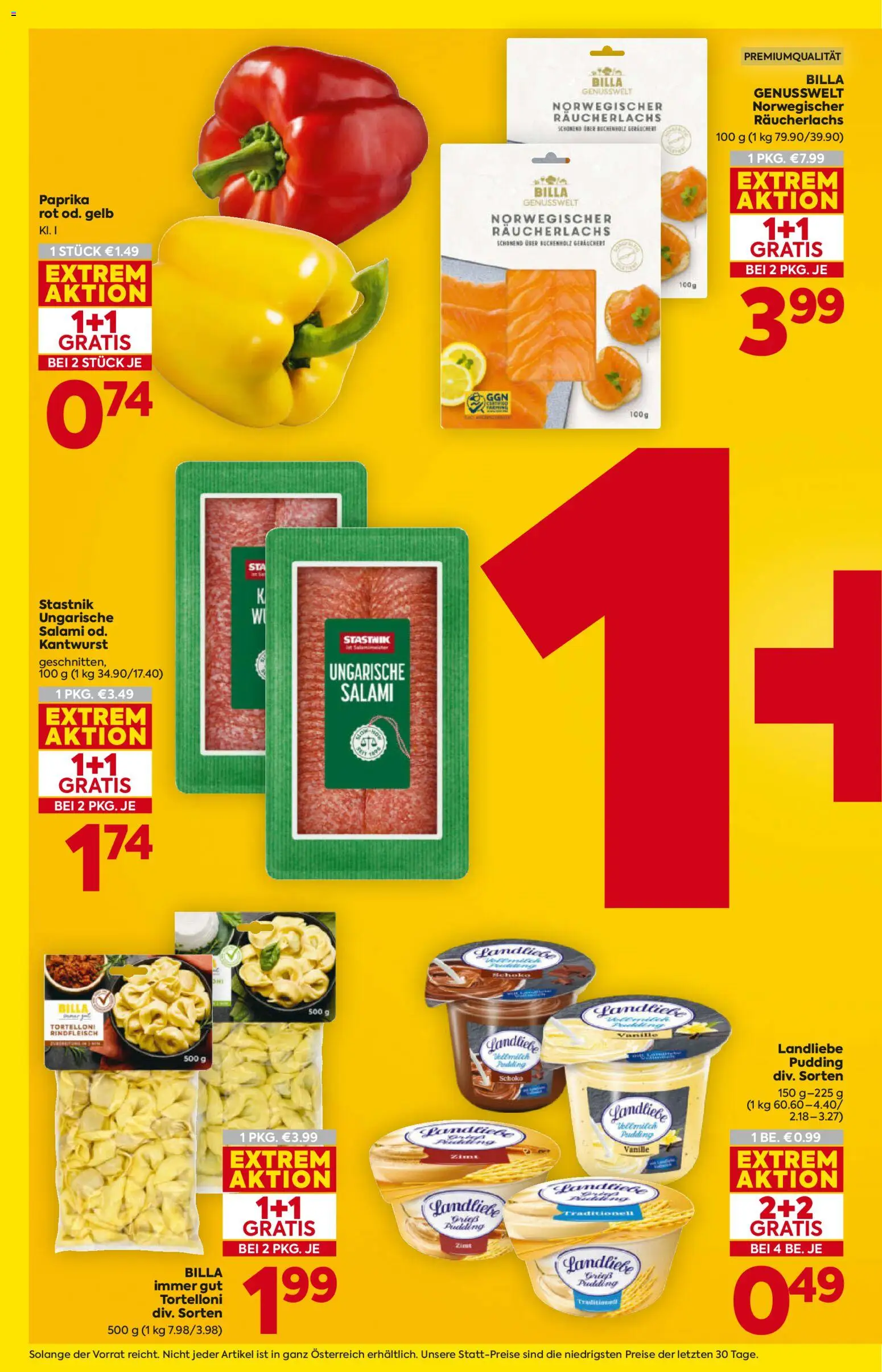 Billa Flugblatt gültig ab 08.01.2026 | Seite: 4 | Produkte: Salami, Rindfleisch