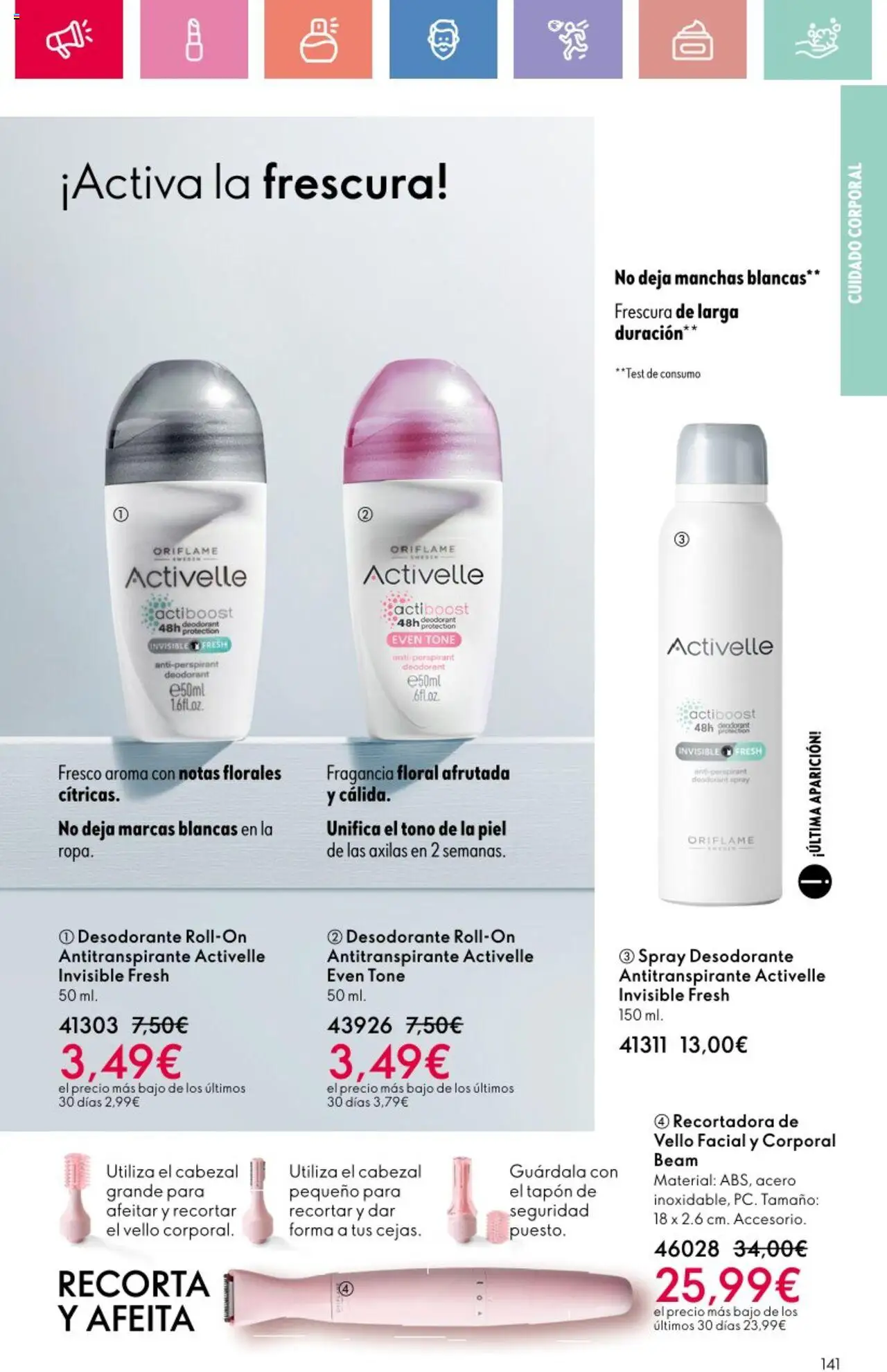 Oriflame - Catálogo Campaña 9 │ válido desde el 22.06.2025 | Página: 141 | Productos: Fragancia, Desodorante, Antitranspirante, Body