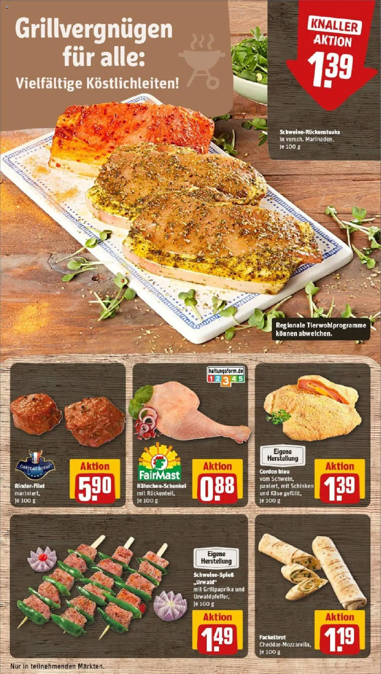 Rewe prospekt Koblenz-Karthause	 - gültig ab dem 20.07.2025 | Seite: 10 | Produkte: Hahnchenschenkel, Rinderfilet, Schinken, Steak