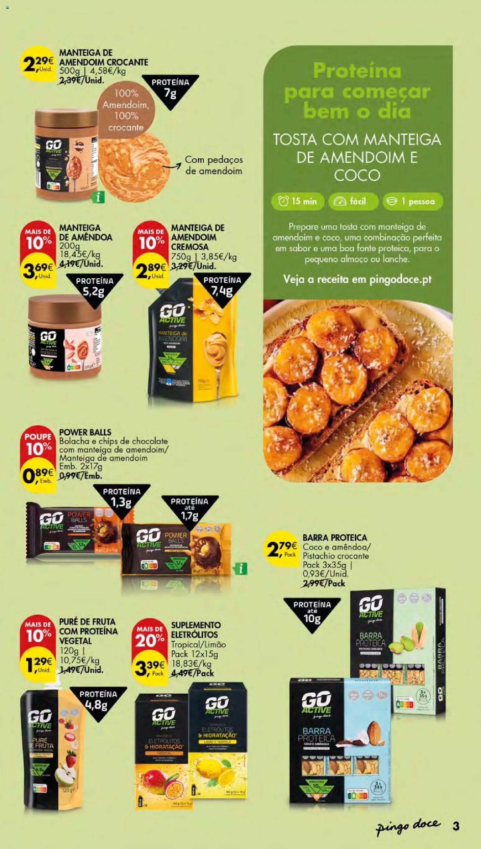 Pingo Doce - Escolhas Equilibradas Açores │ válido de 12.02.2026 | Página: 3 | Produtos: Hortelã, Manteiga, Chocolate, Proteina