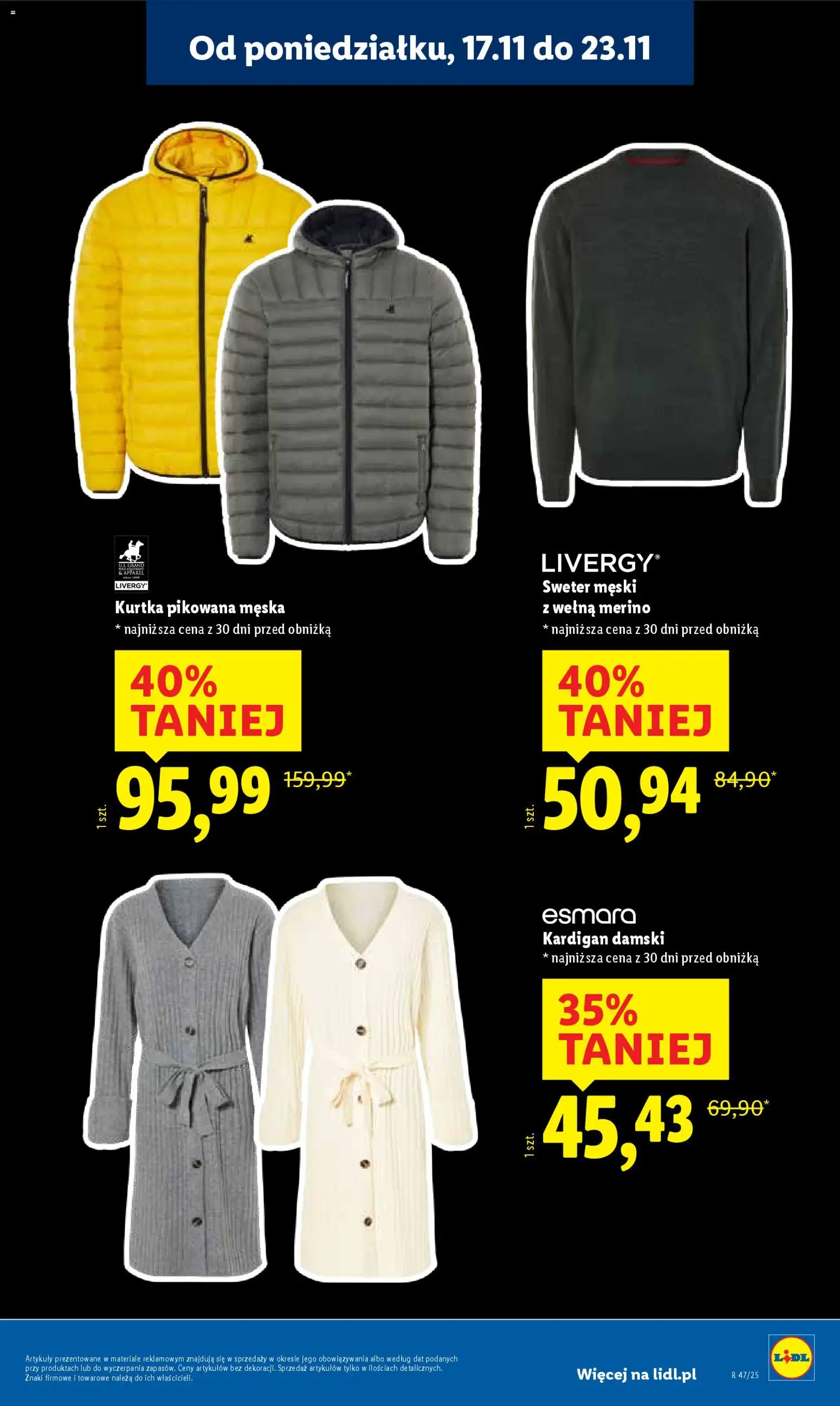 Lidl Black Friday od 17.11.2025 | Strona: 9 | Produkty: Sweter, Kurtka, Kardigan
