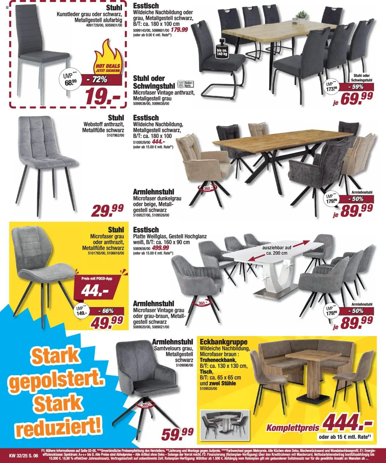 Poco Prospekt 	 - gültig ab dem 02.08.2025 | Seite: 6 | Produkte: Esstisch, Stuhl, Kuchen