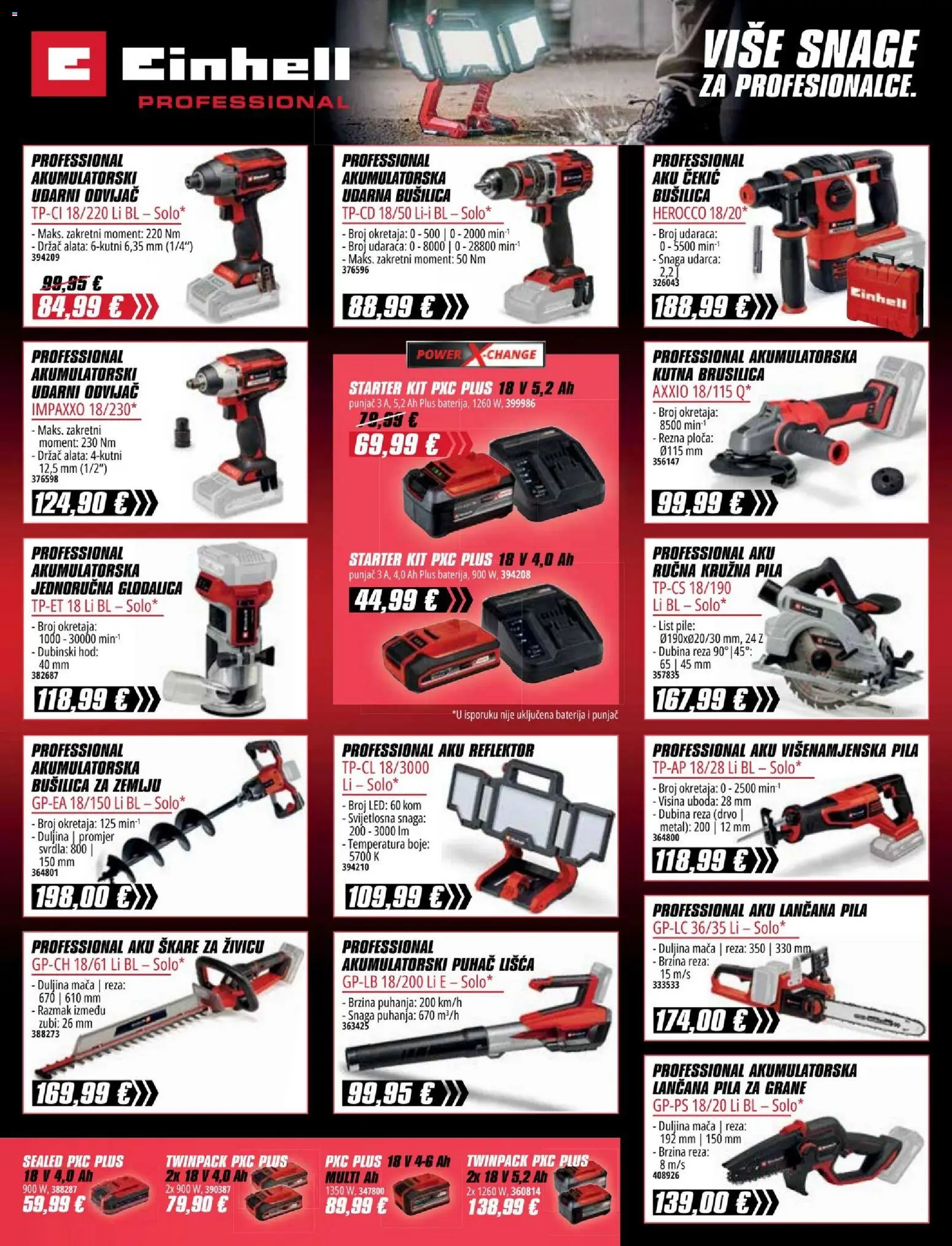 Pevex katalog | vrijedi od 05.03.2026 | Stranica: 27 | Proizvodi: Baterija, Reflektor, Pila, Odvijač