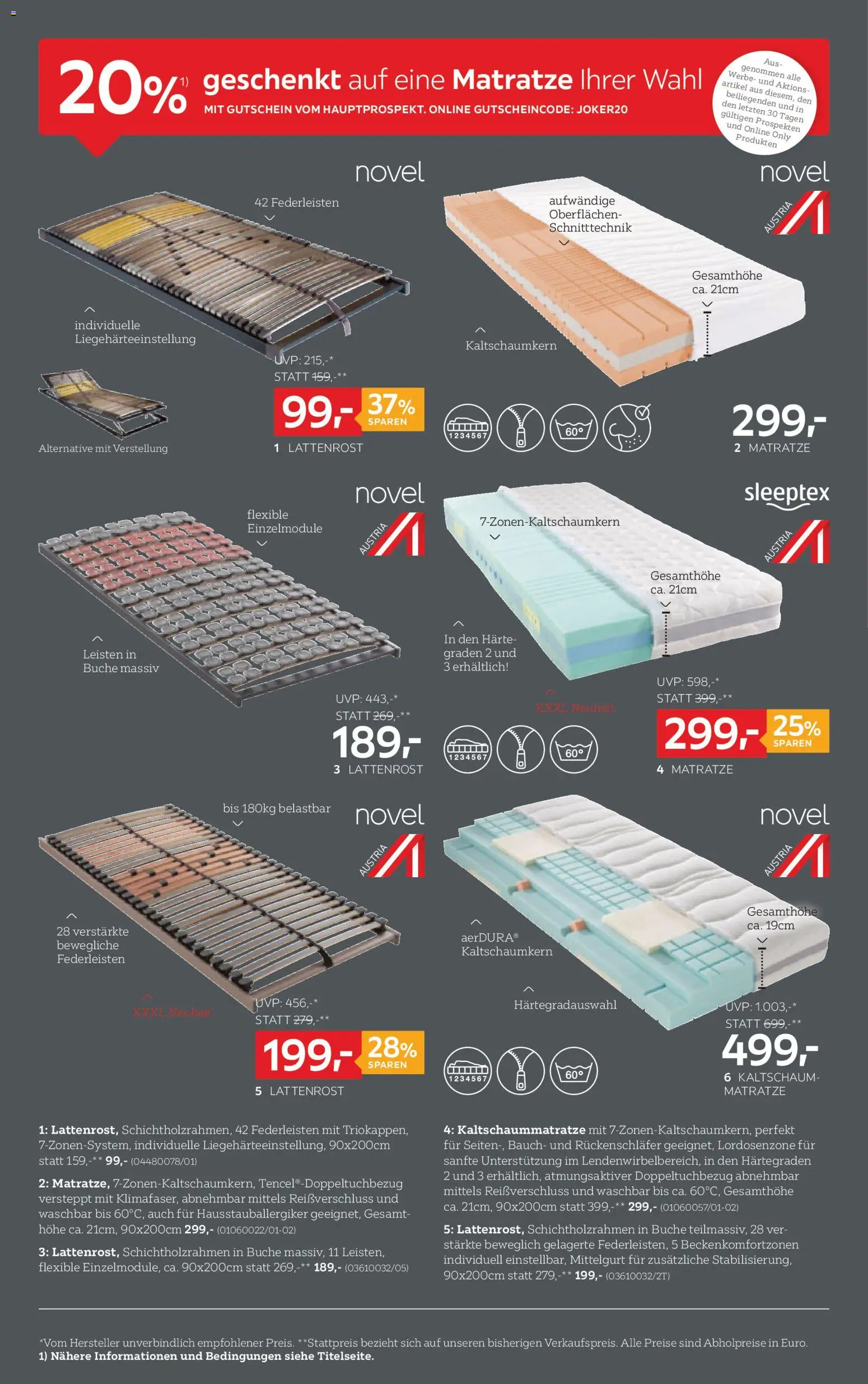 XXXLutz Matratze Ihrer Wahl gültig ab 04.11.2025 | Seite: 2 | Produkte: Matratze, Lattenrost