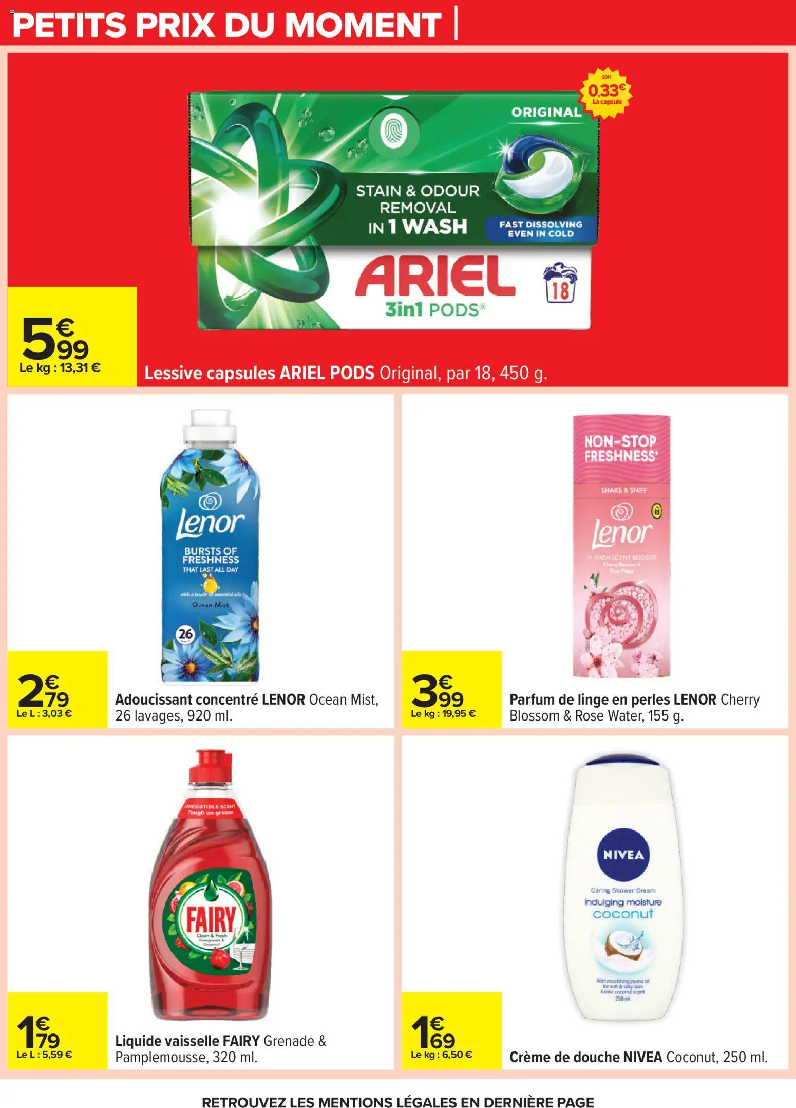 {H1} | Page: 61 | Produits: Parfum, Liquide vaisselle, Adoucissant, Crème