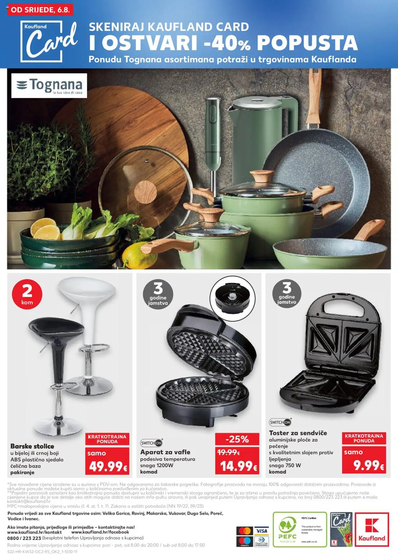 Kaufland katalog | vrijedi od 06.08.2025 | Stranica: 22 | Proizvodi: Toster, Tognana, Aparat za vafle, Telefon