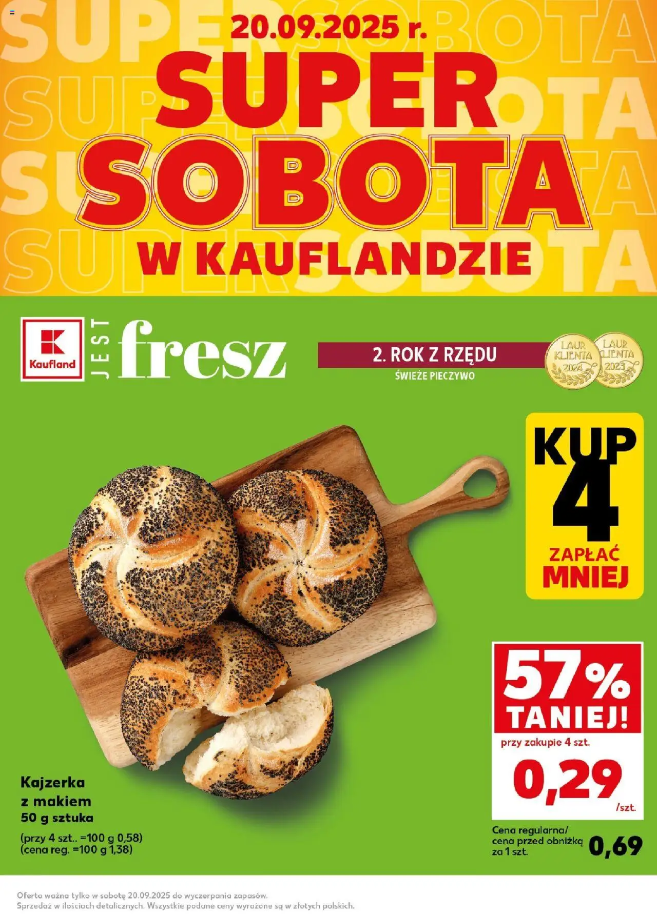 Kaufland gazetka - Super Sobota od 20.09.2025 | Strona: 3 | Produkty: Pieczywo