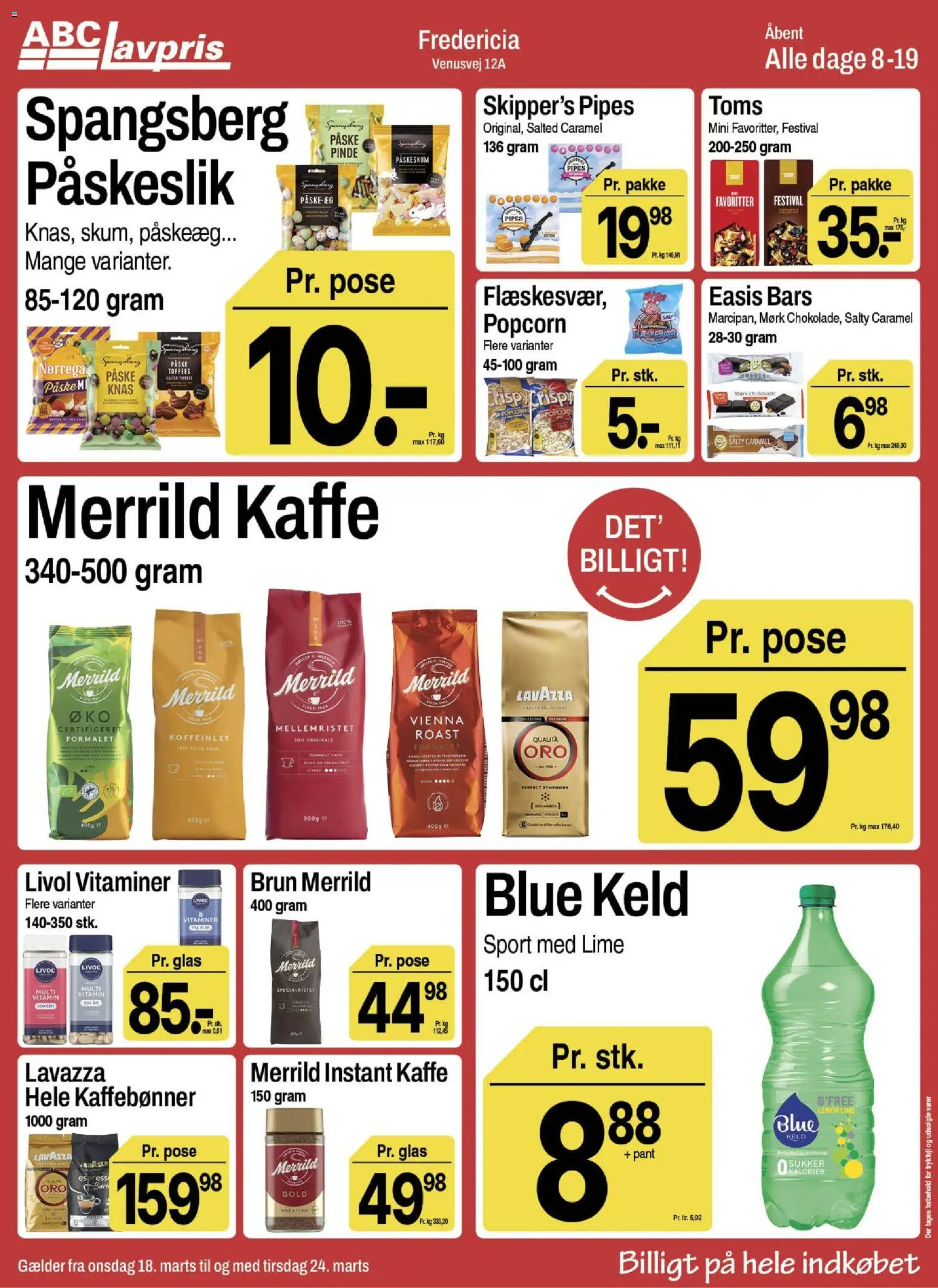 Abc Lavpris tilbudsavis – gyldig fra 18.03.2026 | Side: 7 | Produkter: Kaffe, Lime, Popcorn, Instant Kaffe