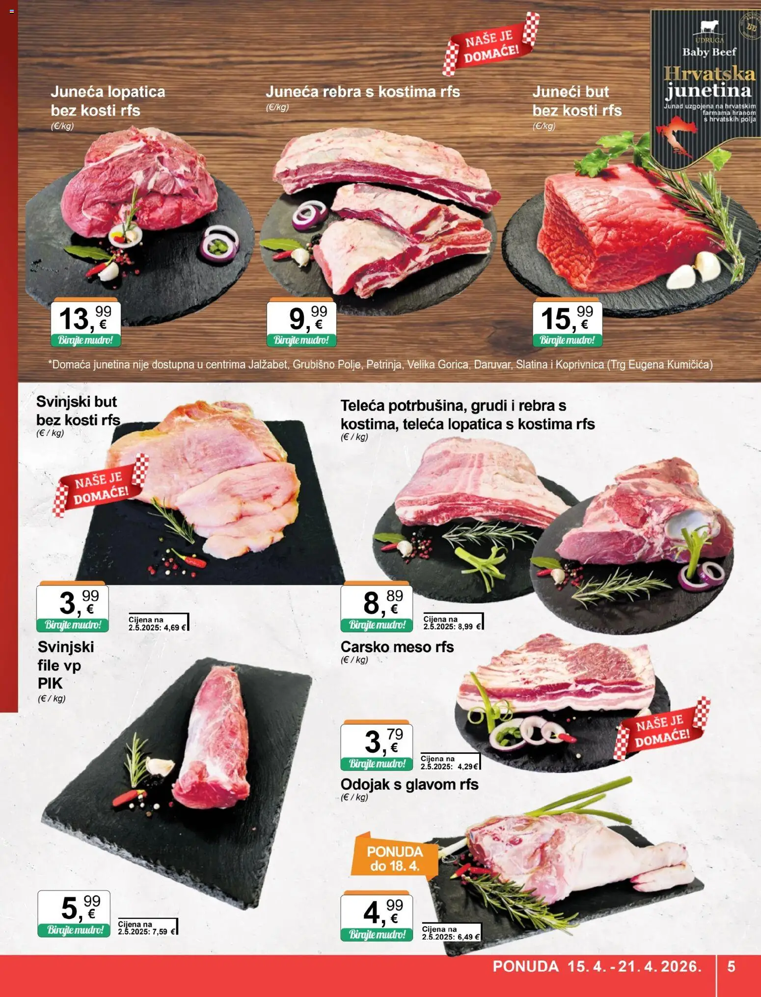 KTC katalog | vrijedi od 15.04.2026 | Stranica: 5 | Proizvodi: Juneći but, Carsko meso, Meso, Lopatica