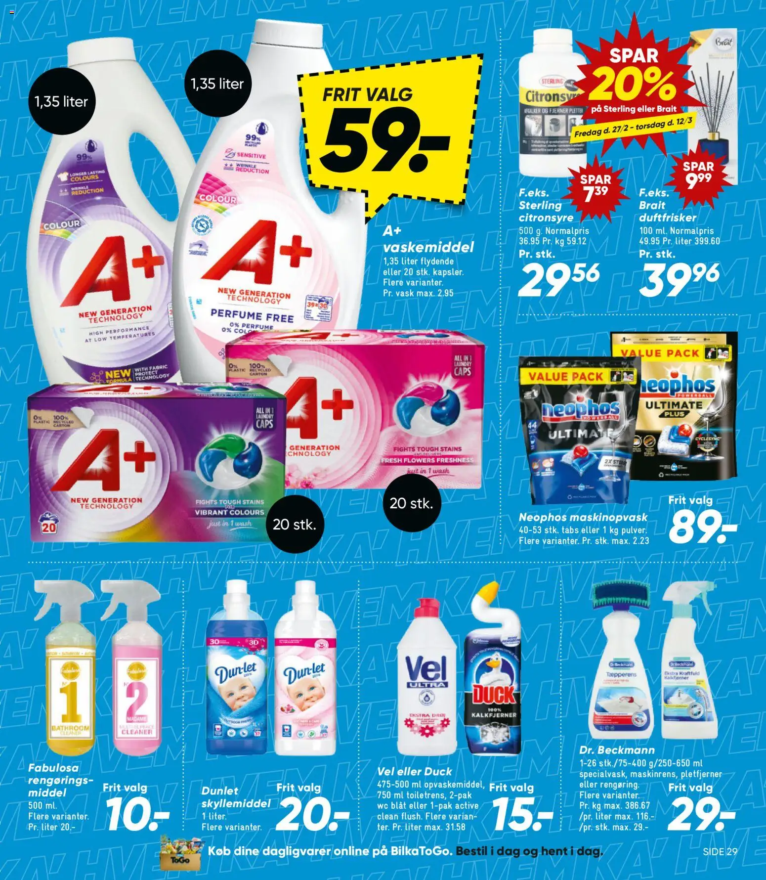 Bilka tilbudsavis – gyldig fra 27.02.2026 | Side: 40 | Produkter: Skyllemiddel, Pletfjerner, Caps