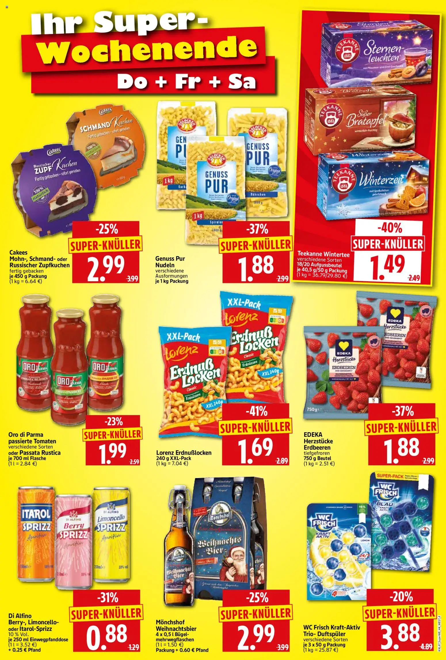 HERKULES Sonderbeilage – gültig ab 20.11.2025 | Seite: 4 | Produkte: Wc frisch, Teekanne, Nudeln, Kuchen