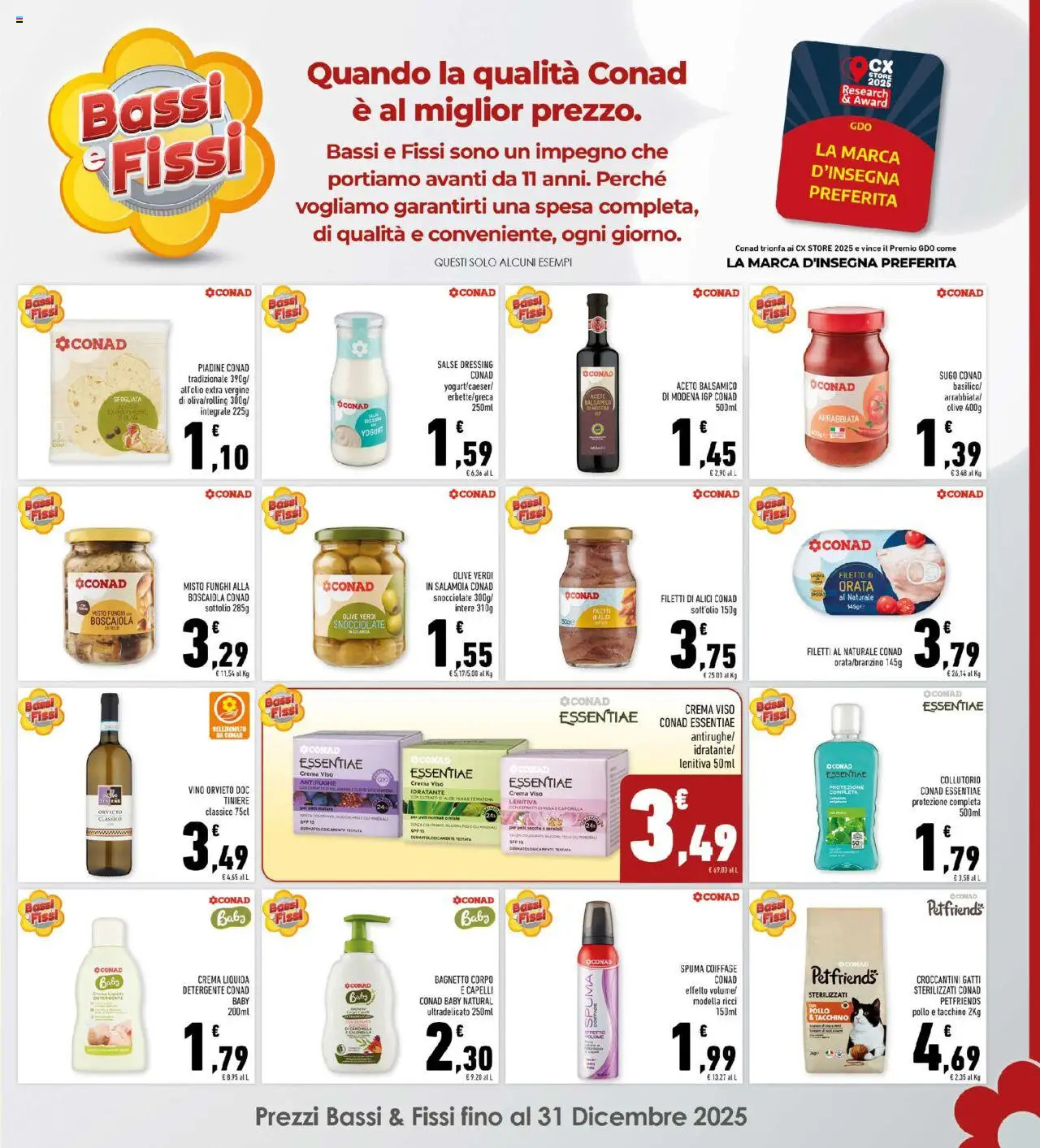 Volantino Conad del 08.10.2025 | Pagina: 21 | Prodotti: Detergente, Crema viso, Olive, Vino